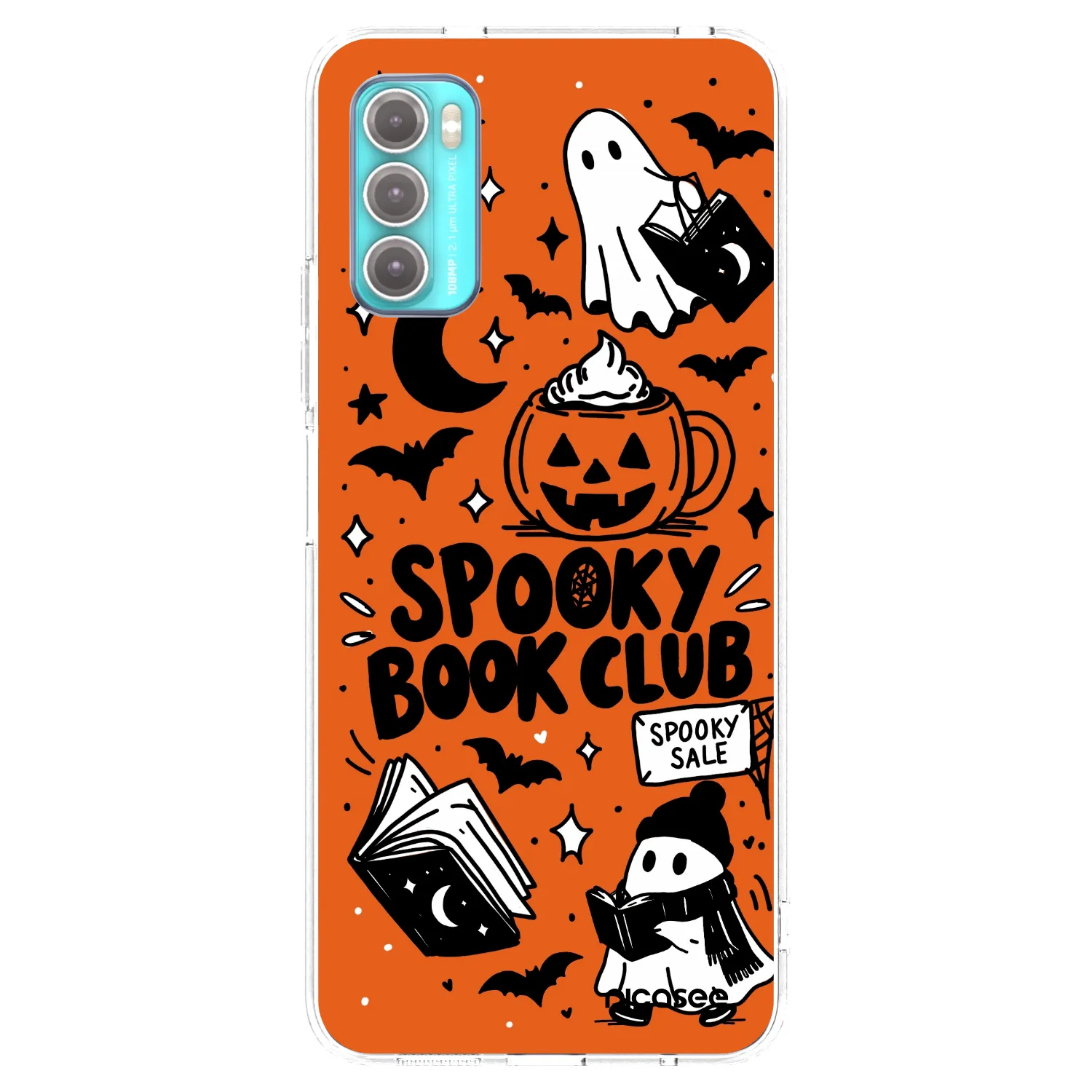 Picasee silikonový průhledný obal pro Motorola Moto G60 - Spooky book club