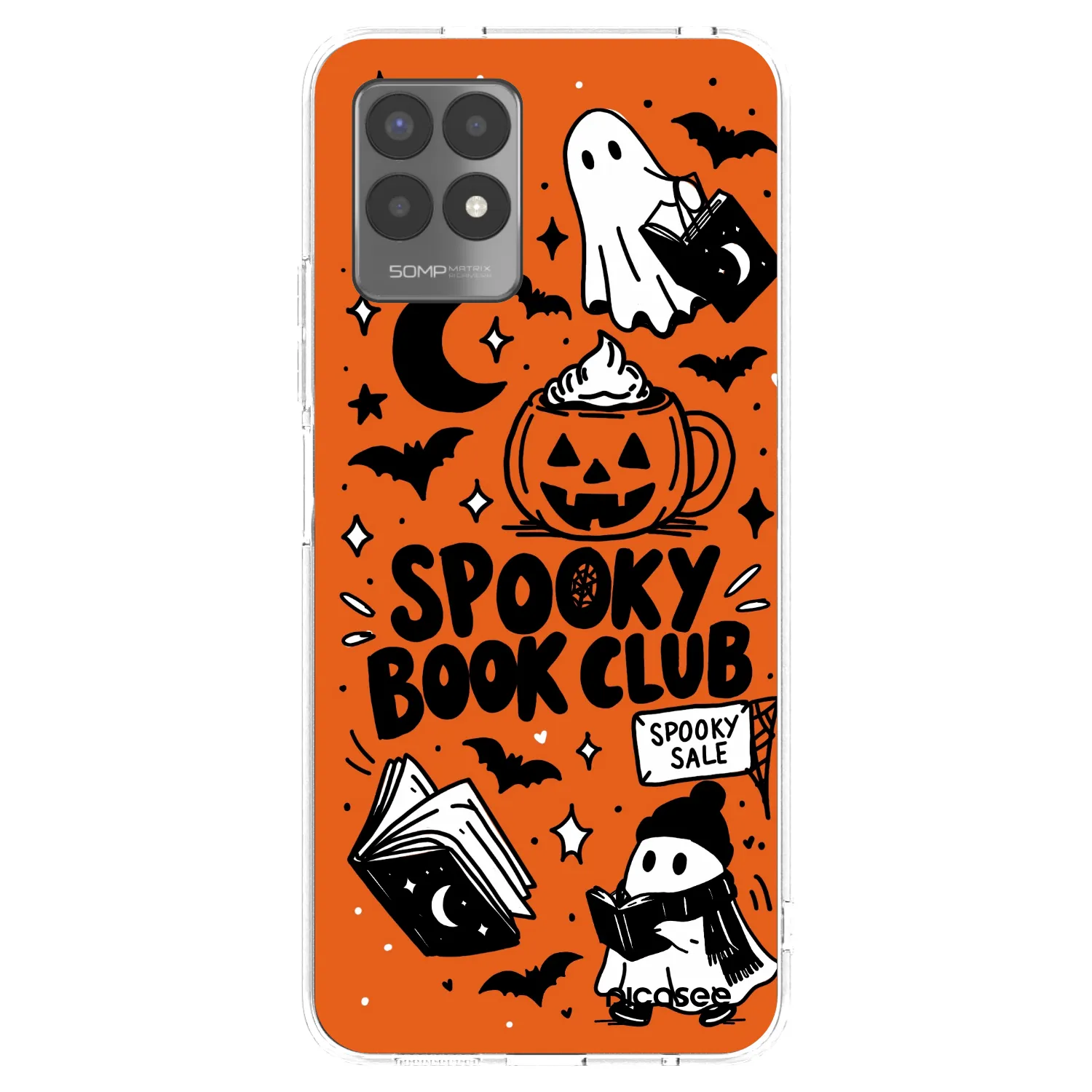Picasee silikonový průhledný obal pro Realme 8i - Spooky book club