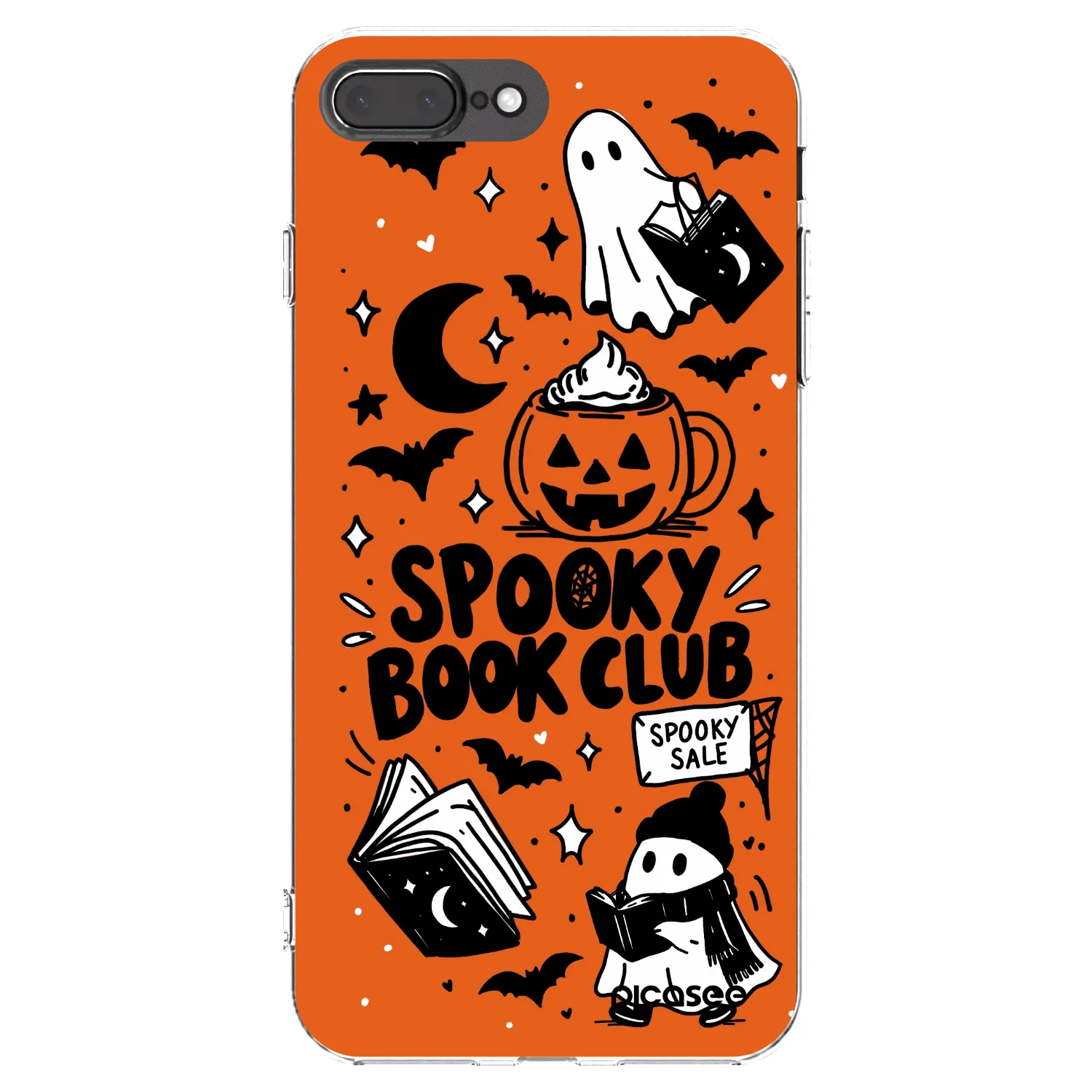 Picasee silikonový průhledný obal pro Apple iPhone 7 Plus - Spooky book club