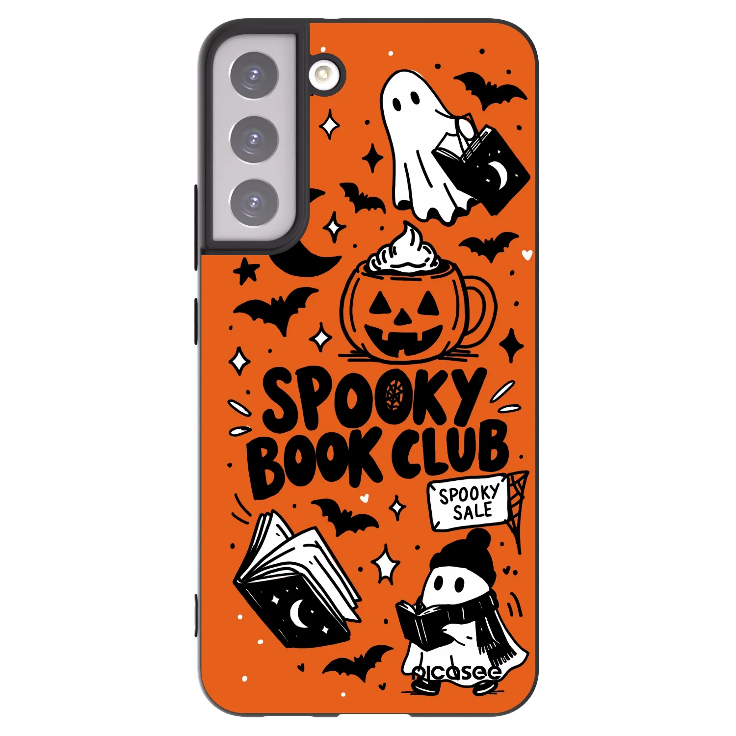 Picasee silikonový černý obal pro Samsung Galaxy S22+ 5G - Spooky book club