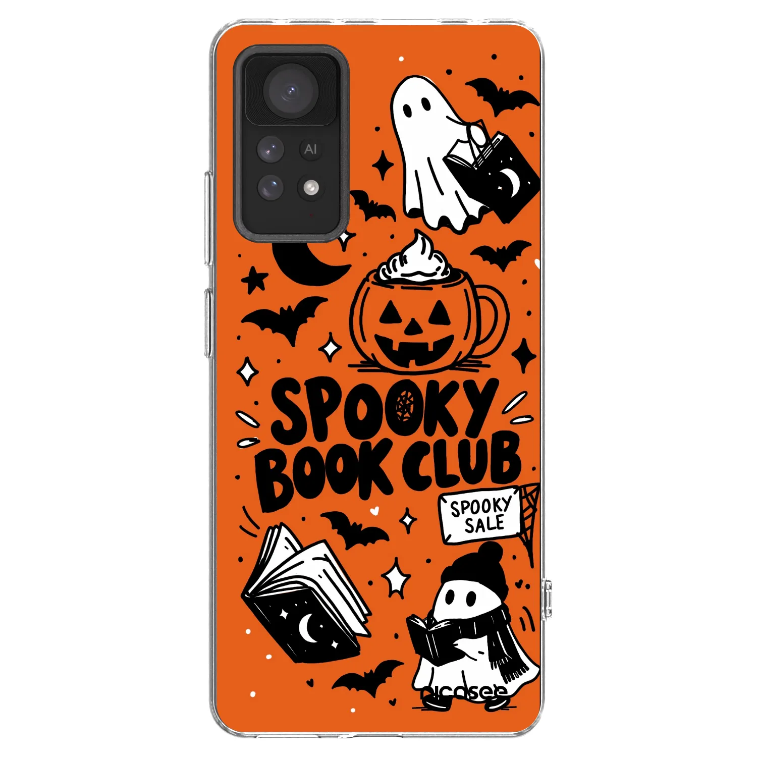 Picasee silikonový průhledný obal pro Xiaomi Redmi Note 11 Pro - Spooky book club
