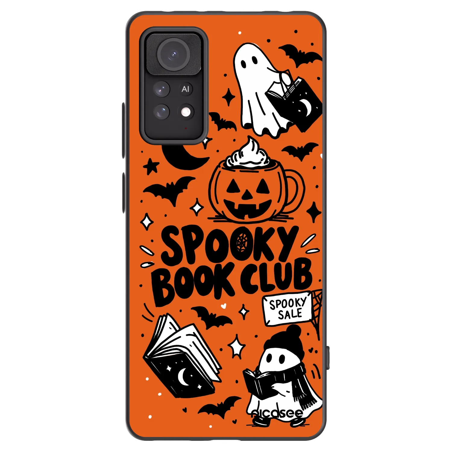 Picasee silikonový černý obal pro Xiaomi Redmi Note 11 Pro 5G - Spooky book club