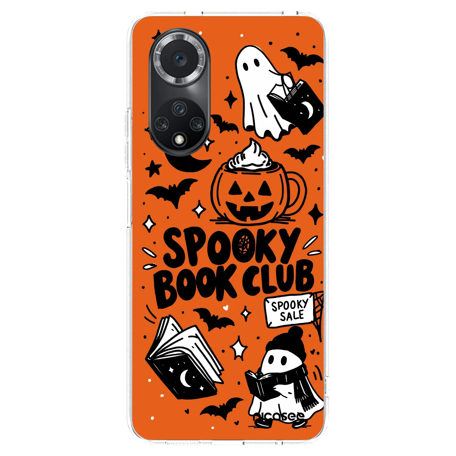 Picasee silikonový průhledný obal pro Huawei Nova 9 SE - Spooky book club
