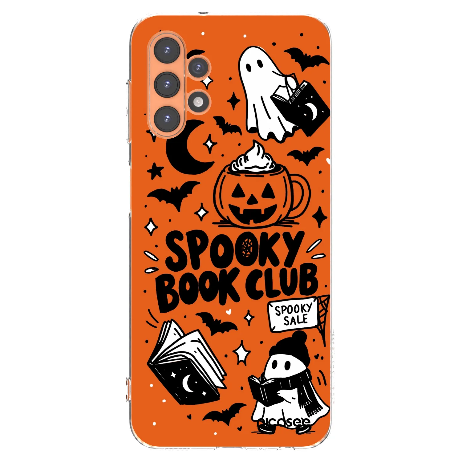 Picasee silikonový průhledný obal pro Samsung Galaxy A13 4G A135 - Spooky book club