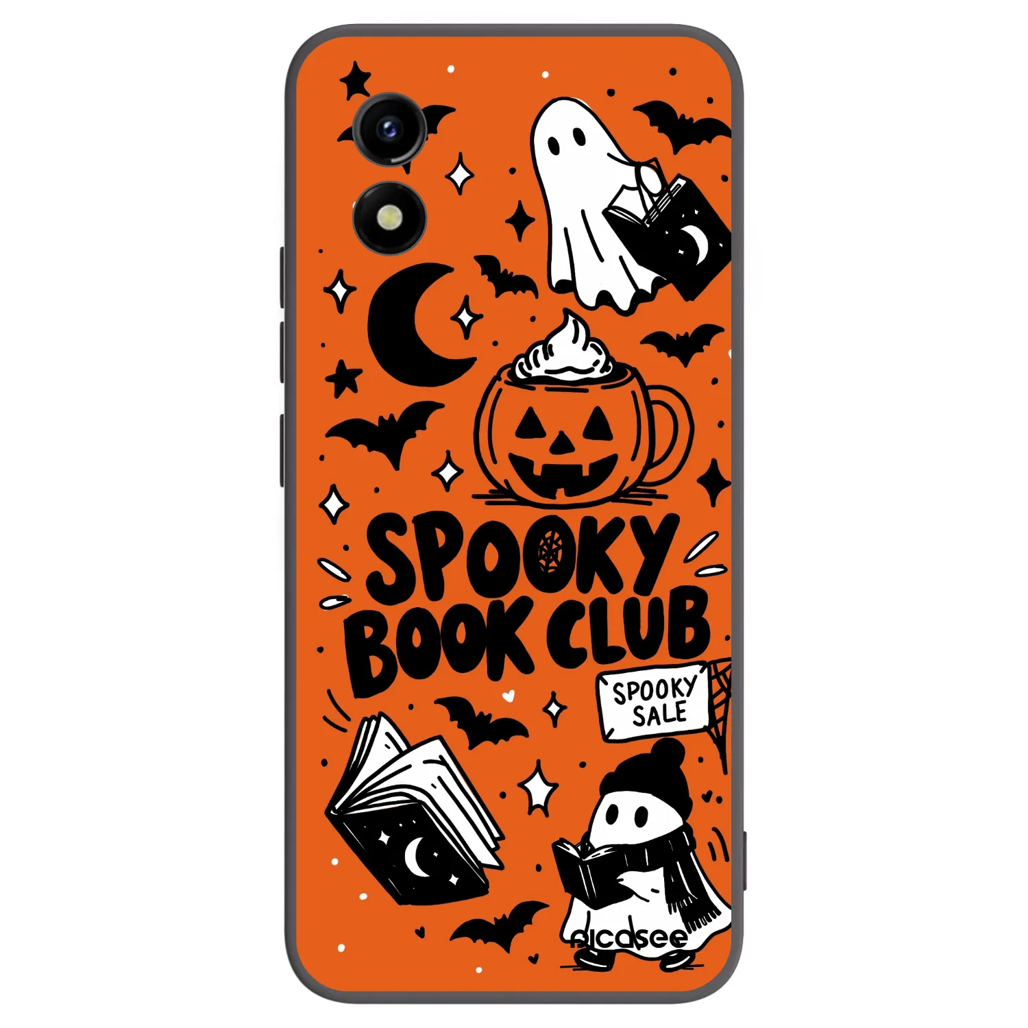 Picasee silikonový černý obal pro Vivo Y01 - Spooky book club