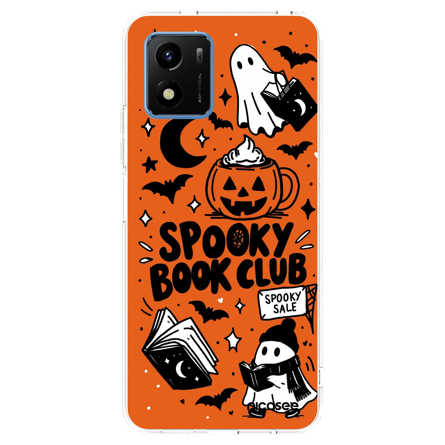 Picasee silikonový průhledný obal pro Vivo Y01 - Spooky book club