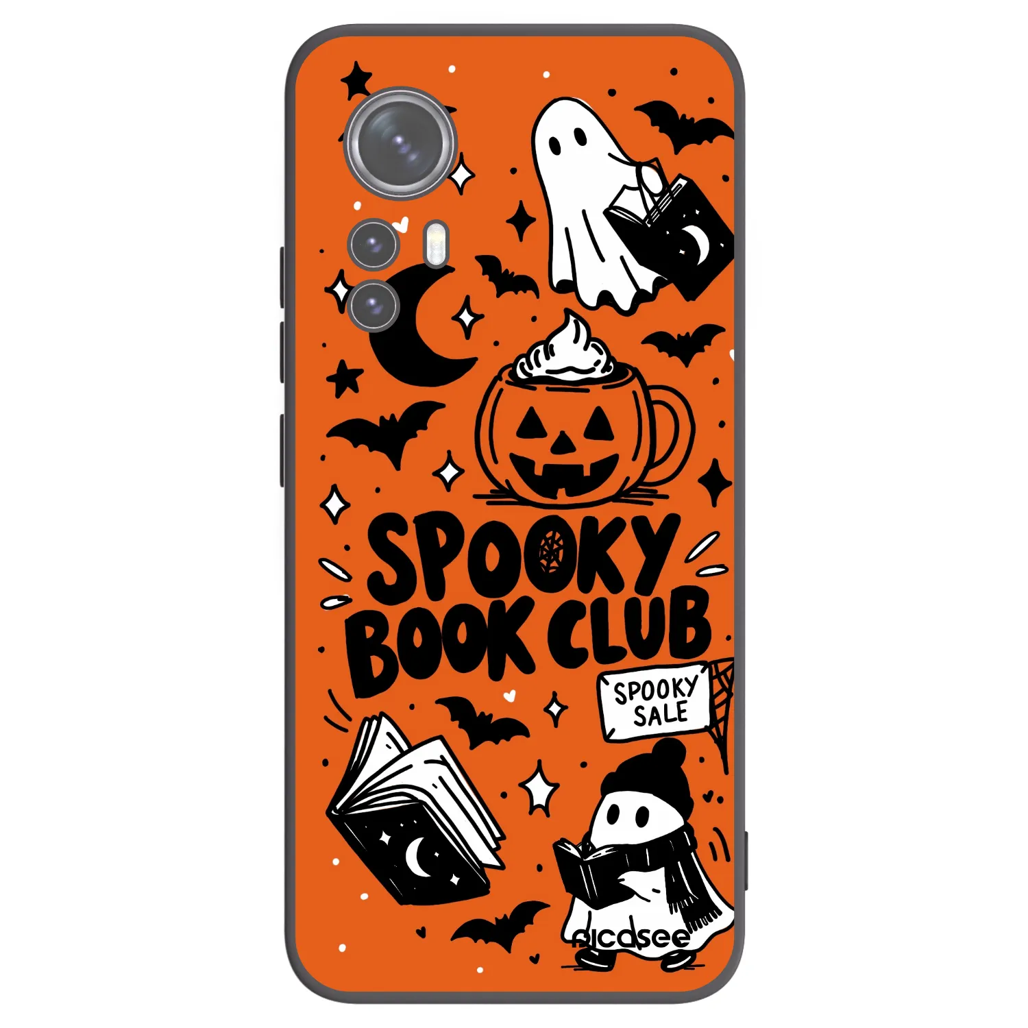 Picasee silikonový černý obal pro Xiaomi 12X - Spooky book club