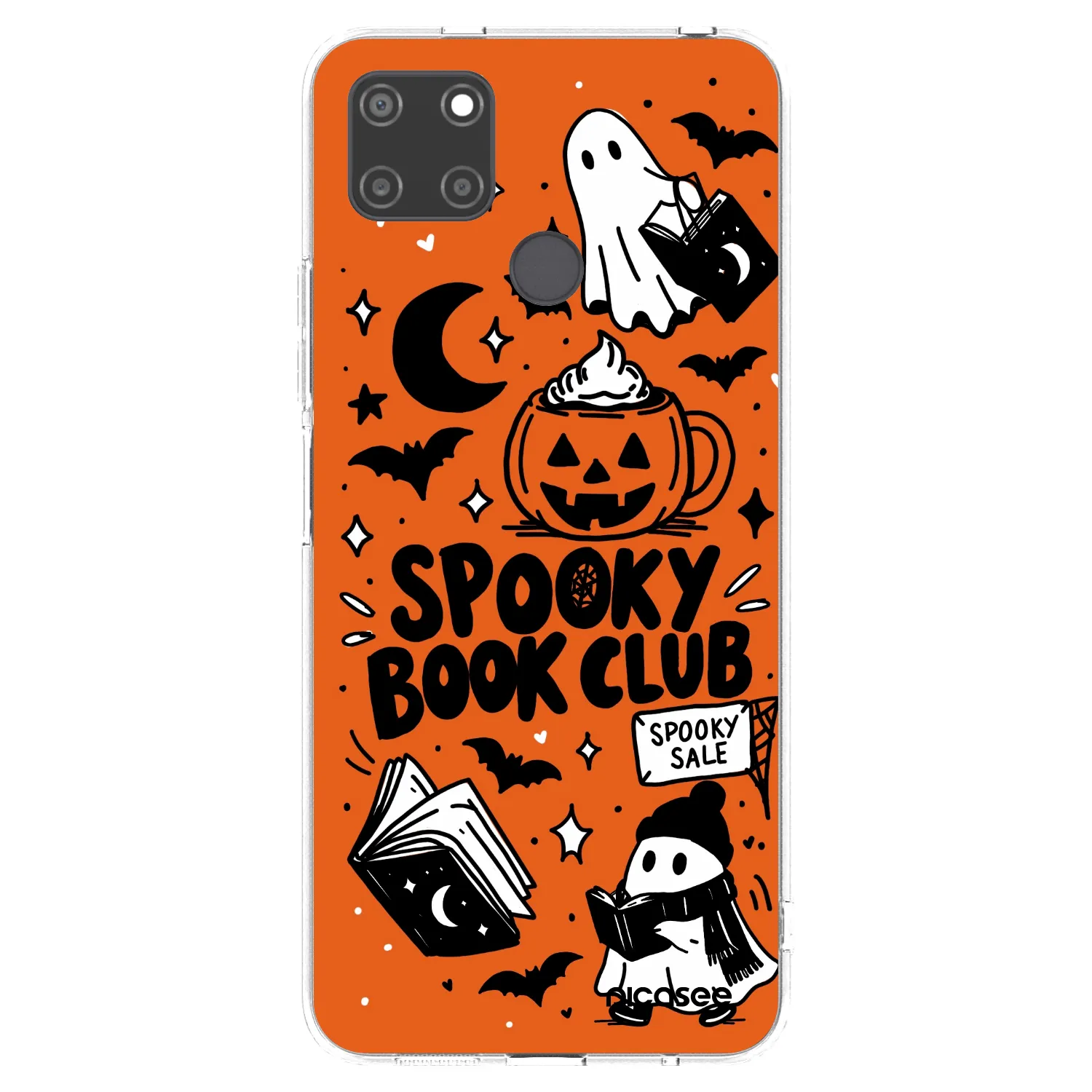 Picasee silikonový průhledný obal pro Realme C21Y - Spooky book club
