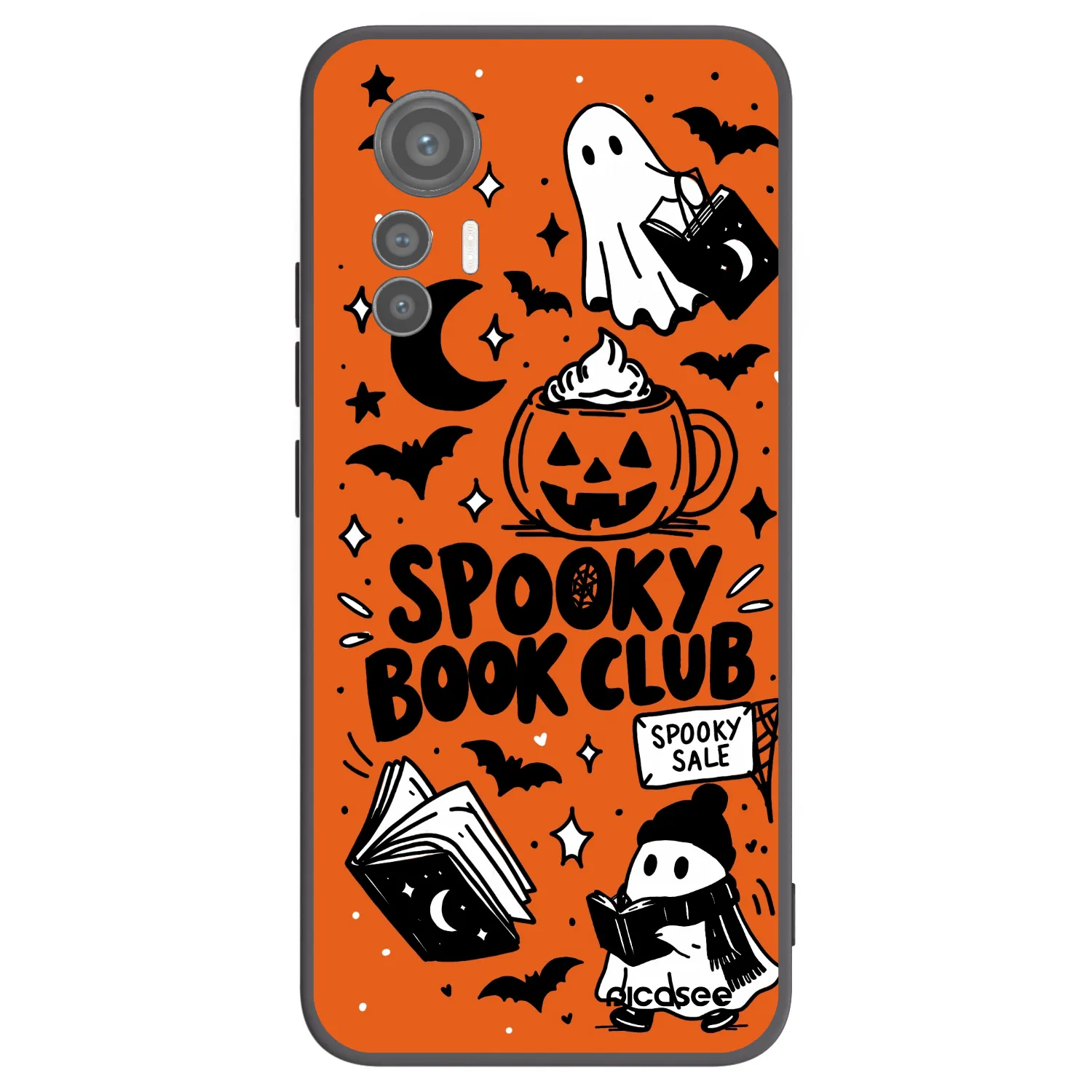 Picasee silikonový černý obal pro Xiaomi 12 Lite - Spooky book club