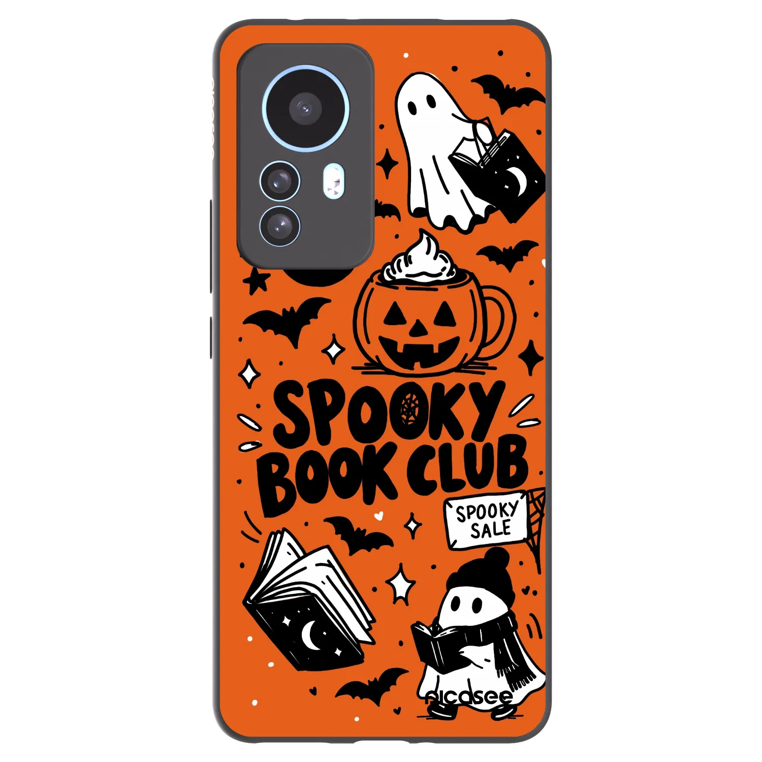 Picasee silikonový černý obal pro Xiaomi 12T - Spooky book club