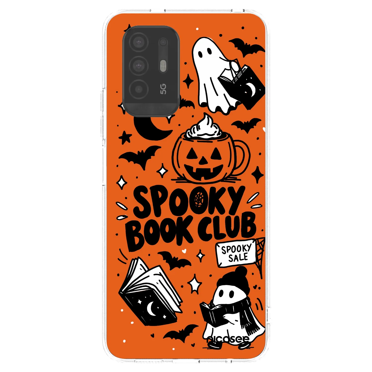 Picasee silikonový průhledný obal pro OPPO A94 5G - Spooky book club