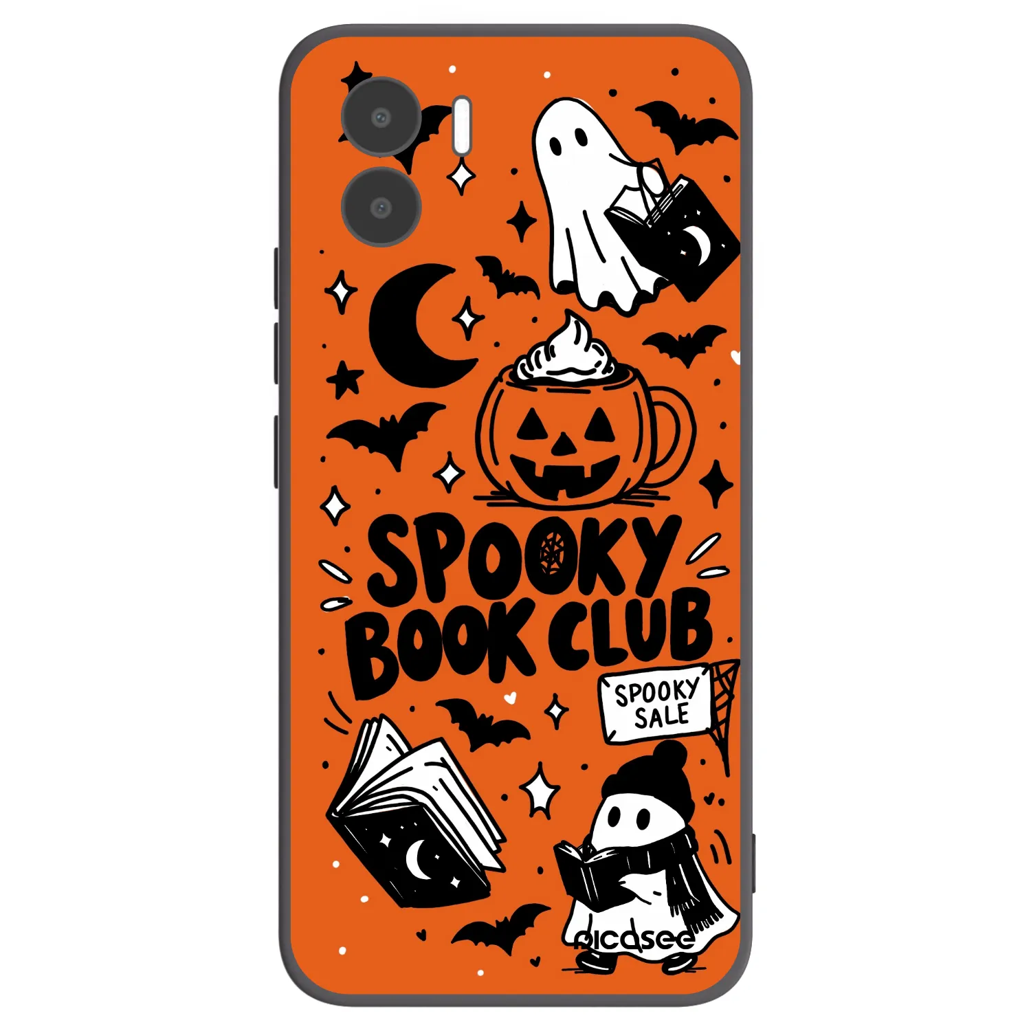 Picasee silikonový černý obal pro Xiaomi Redmi A1 - Spooky book club