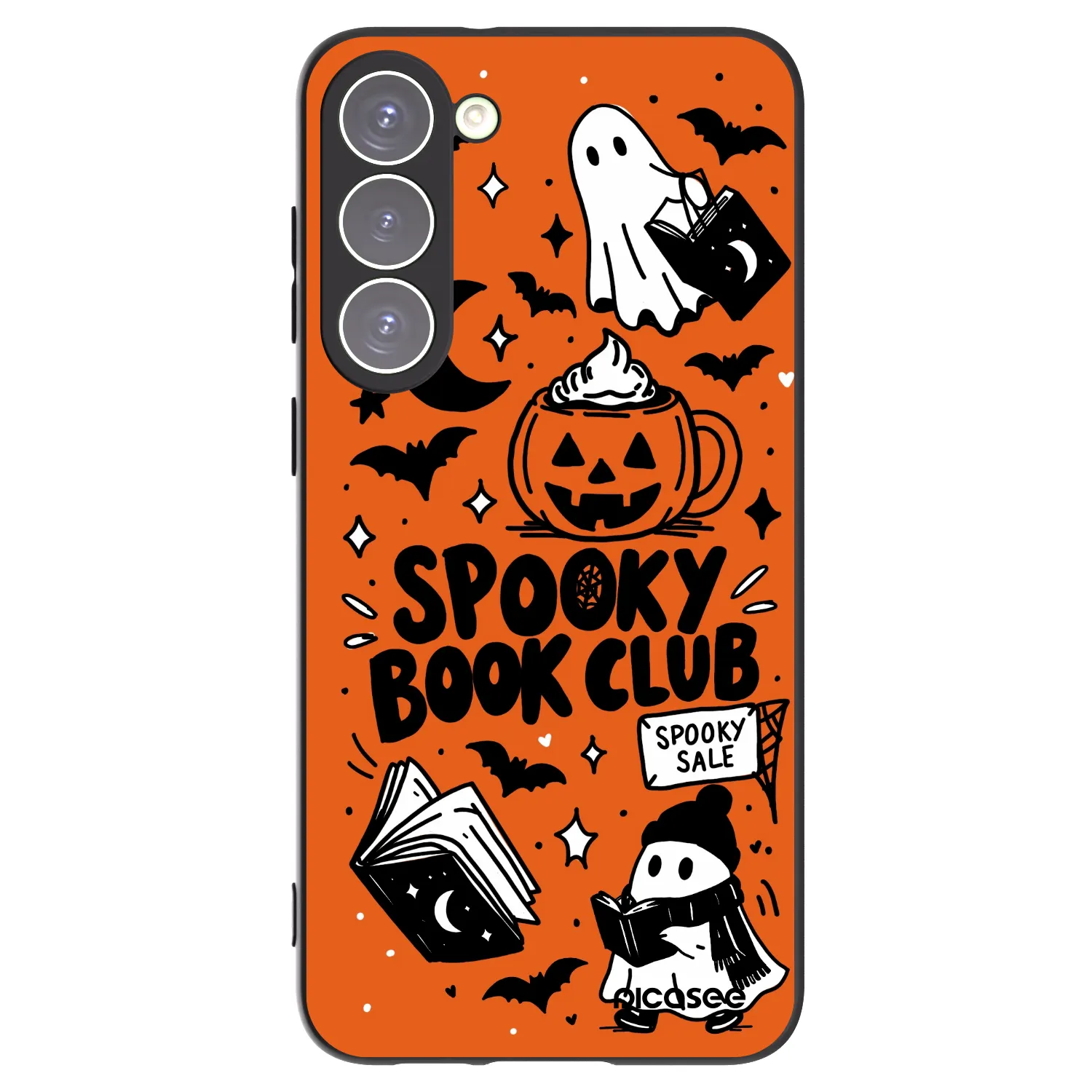 Picasee silikonový černý obal pro Samsung Galaxy S23+ 5G - Spooky book club