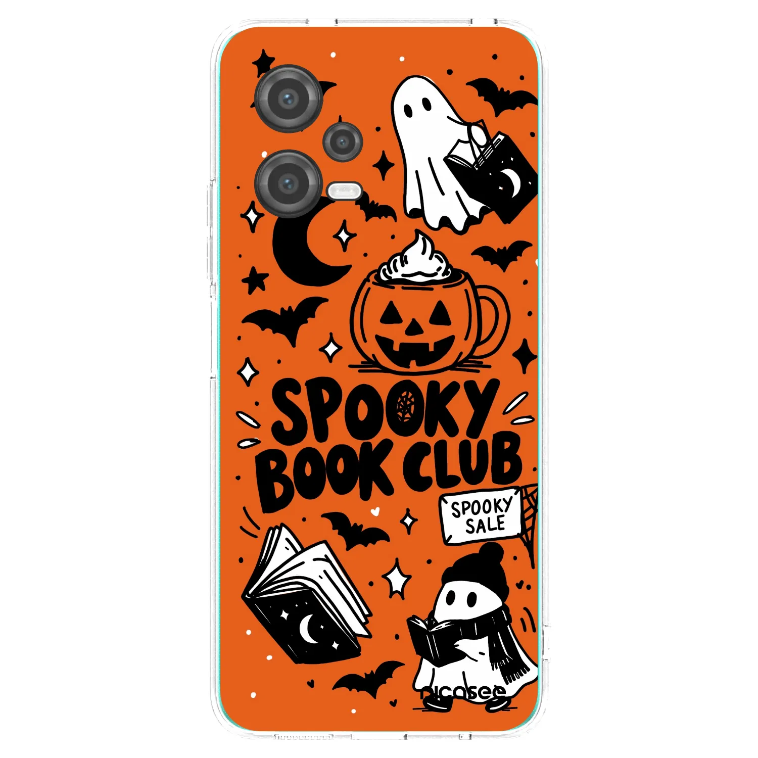 Picasee silikonový průhledný obal pro Xiaomi Poco X5 - Spooky book club