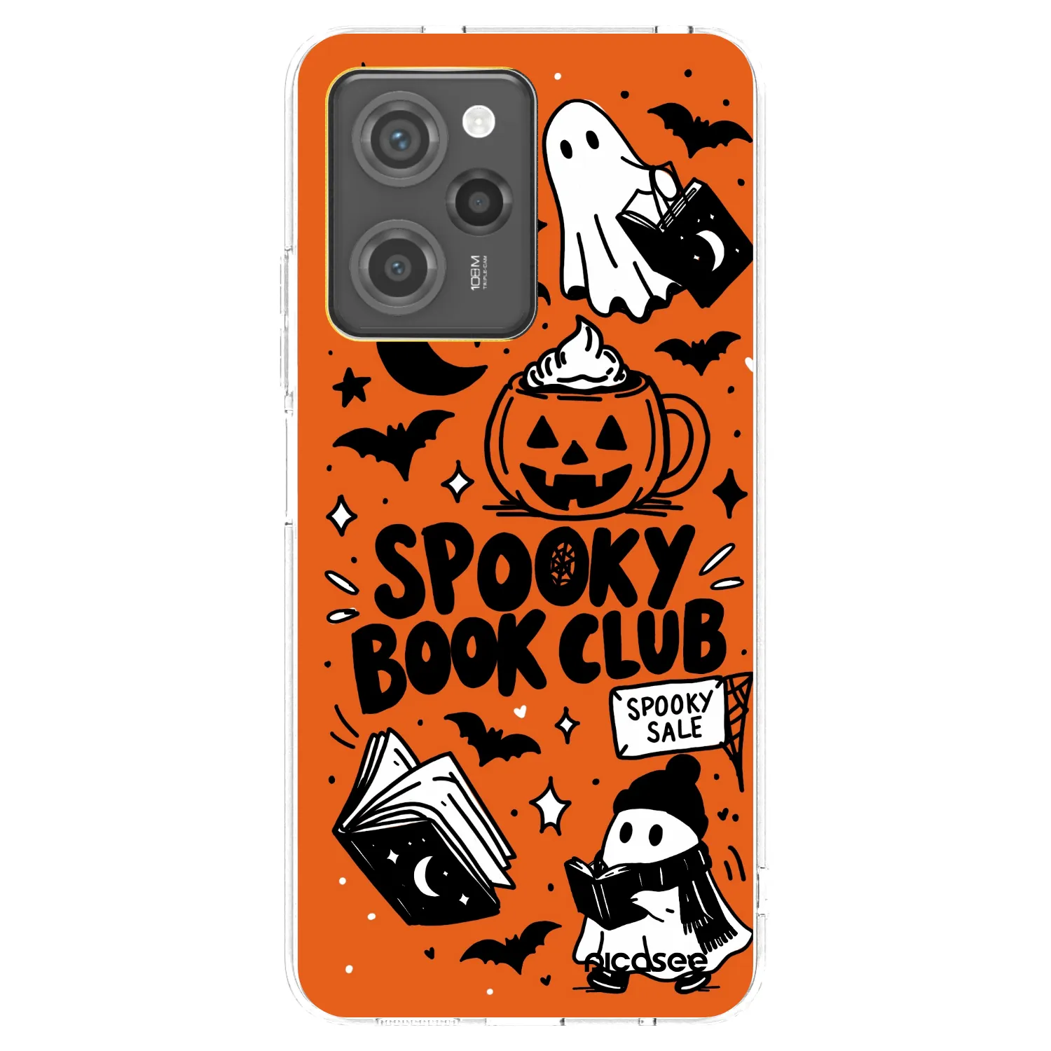 Picasee silikonový černý obal pro Xiaomi Poco X5 Pro - Spooky book club