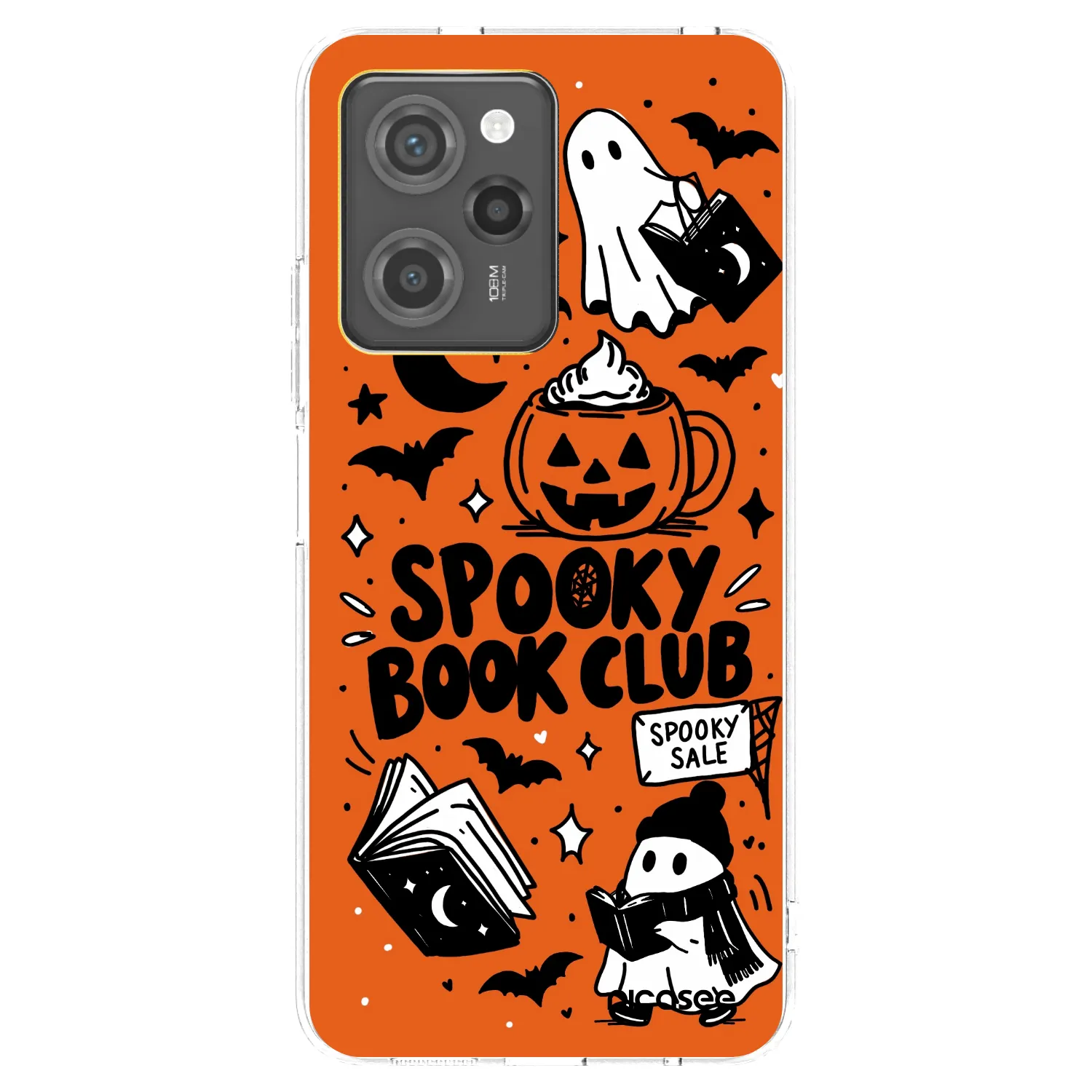 Picasee silikonový průhledný obal pro Xiaomi Poco X5 Pro - Spooky book club