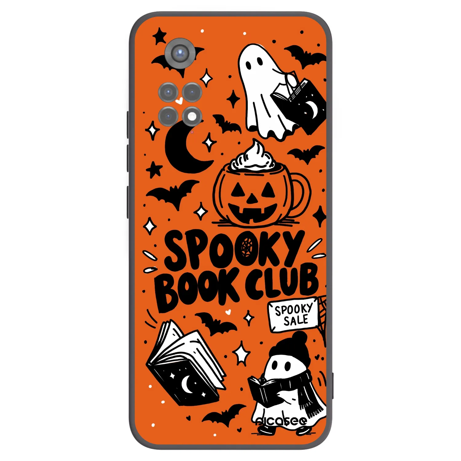 Picasee silikonový černý obal pro Xiaomi Redmi Note 11S 5G - Spooky book club
