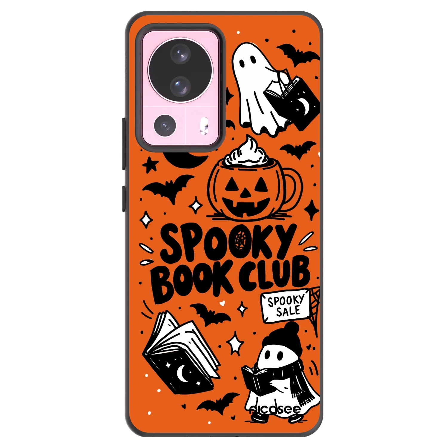 Picasee silikonový černý obal pro Xiaomi 13 Lite - Spooky book club