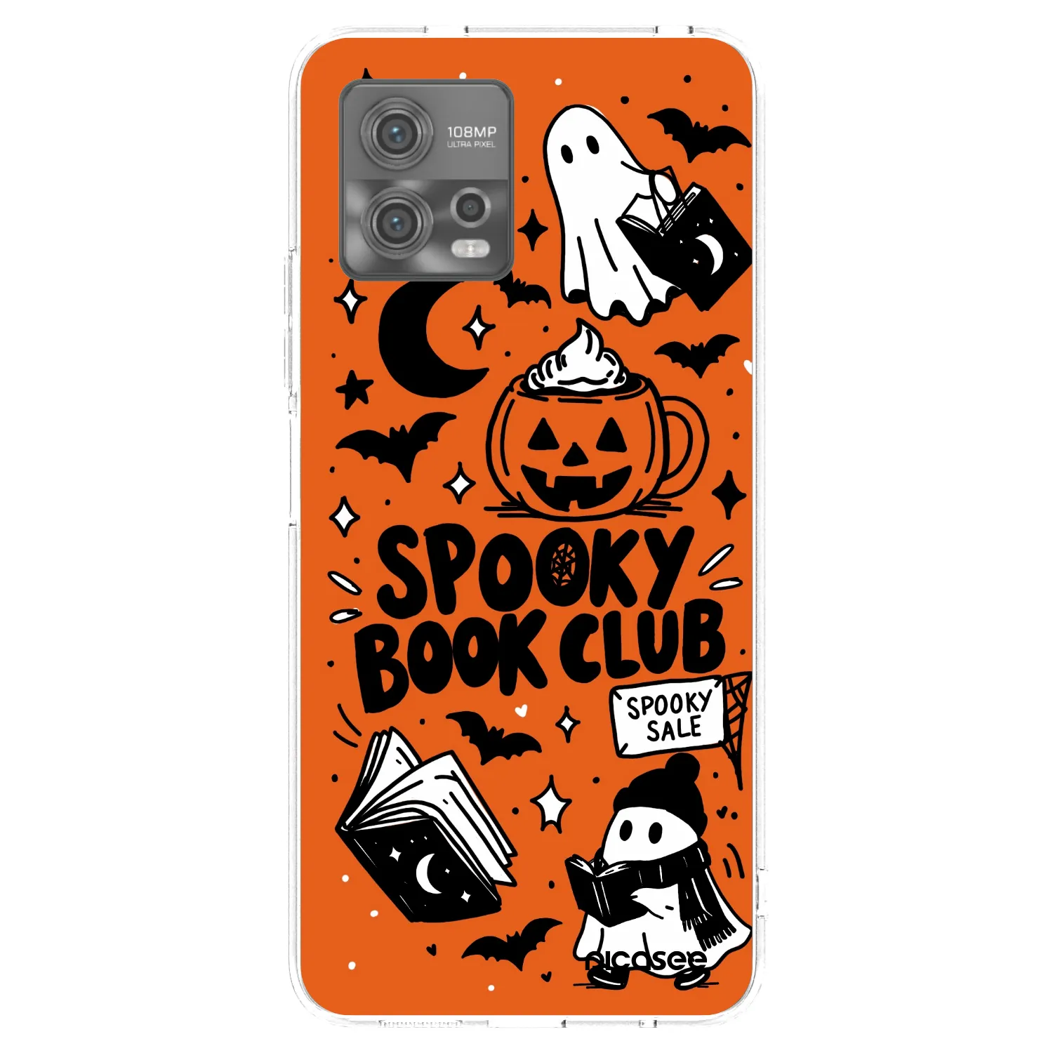 Picasee silikonový průhledný obal pro Motorola Moto G72 - Spooky book club