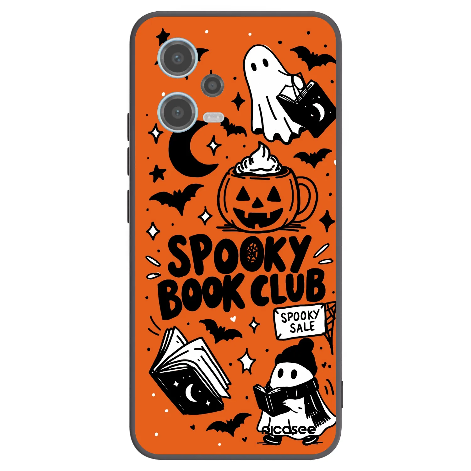 Picasee silikonový černý obal pro Xiaomi Redmi Note 12 5G - Spooky book club