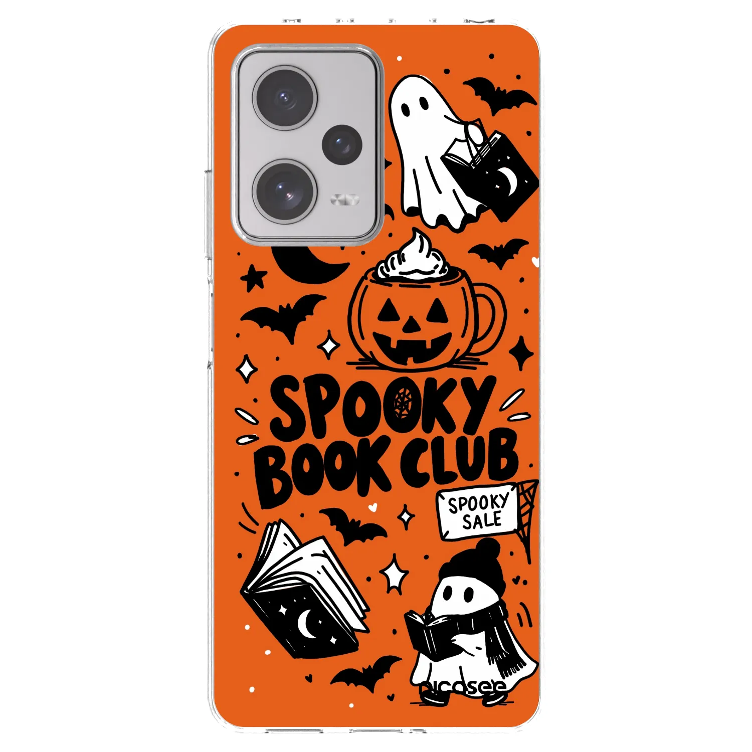 Picasee silikonový průhledný obal pro Xiaomi Redmi Note 12 Pro+ 5G - Spooky book club
