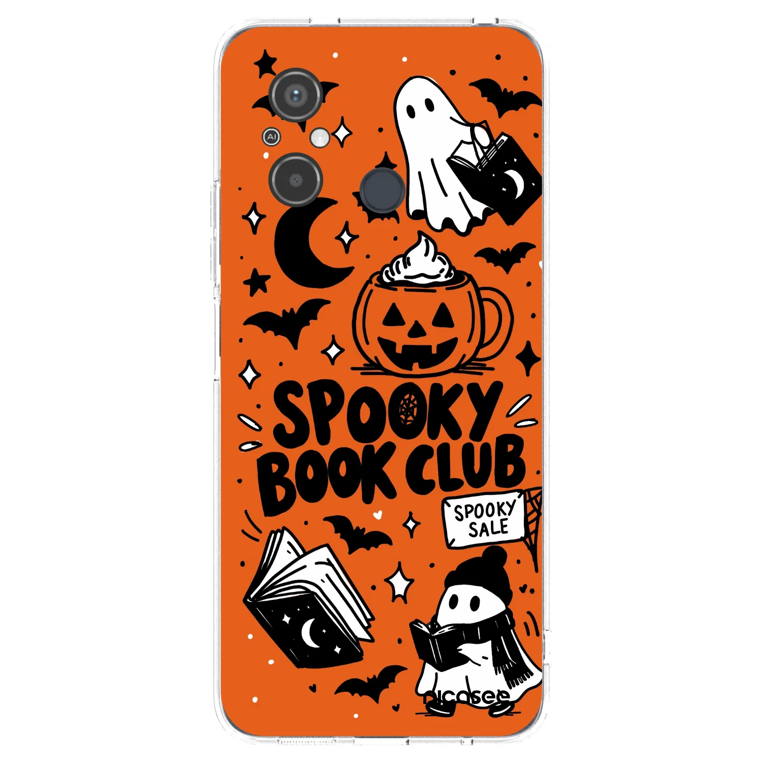 Picasee silikonový průhledný obal pro Xiaomi Redmi 12C - Spooky book club