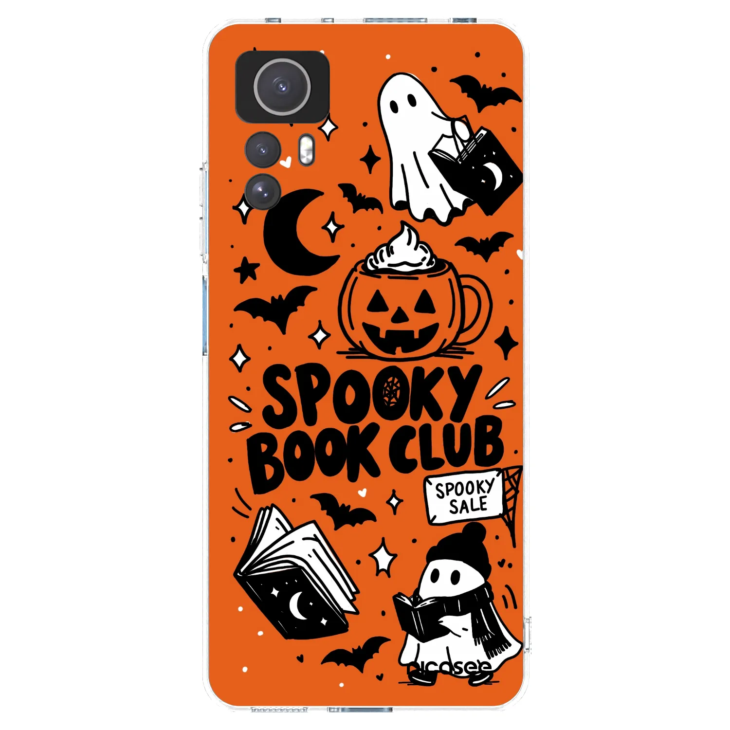 Picasee silikonový průhledný obal pro Xiaomi Redmi Note 12S - Spooky book club