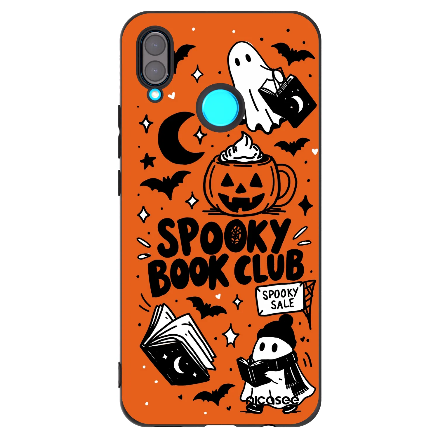 Picasee silikonový černý obal pro Huawei Nova 3i - Spooky book club