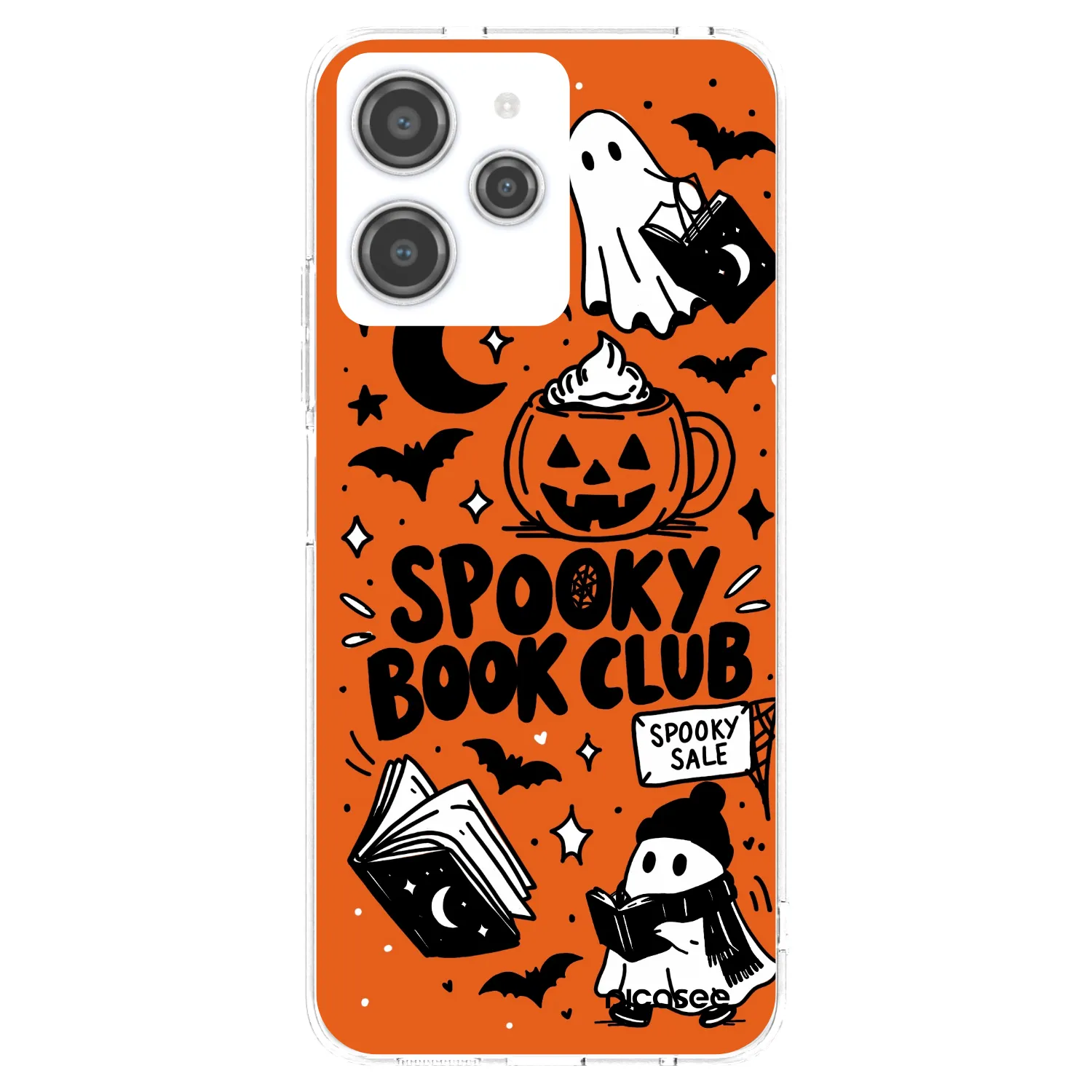 Picasee silikonový průhledný obal pro Xiaomi Redmi 12 4G - Spooky book club
