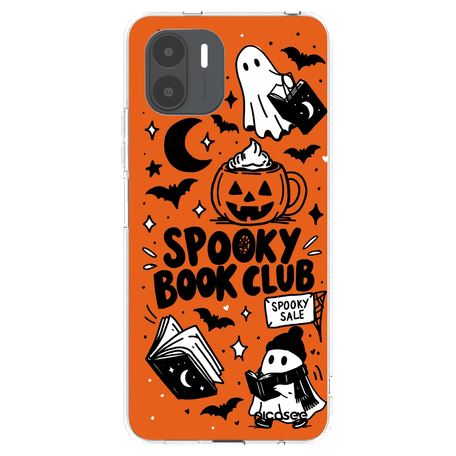 Picasee silikonový průhledný obal pro Xiaomi Redmi A2 - Spooky book club