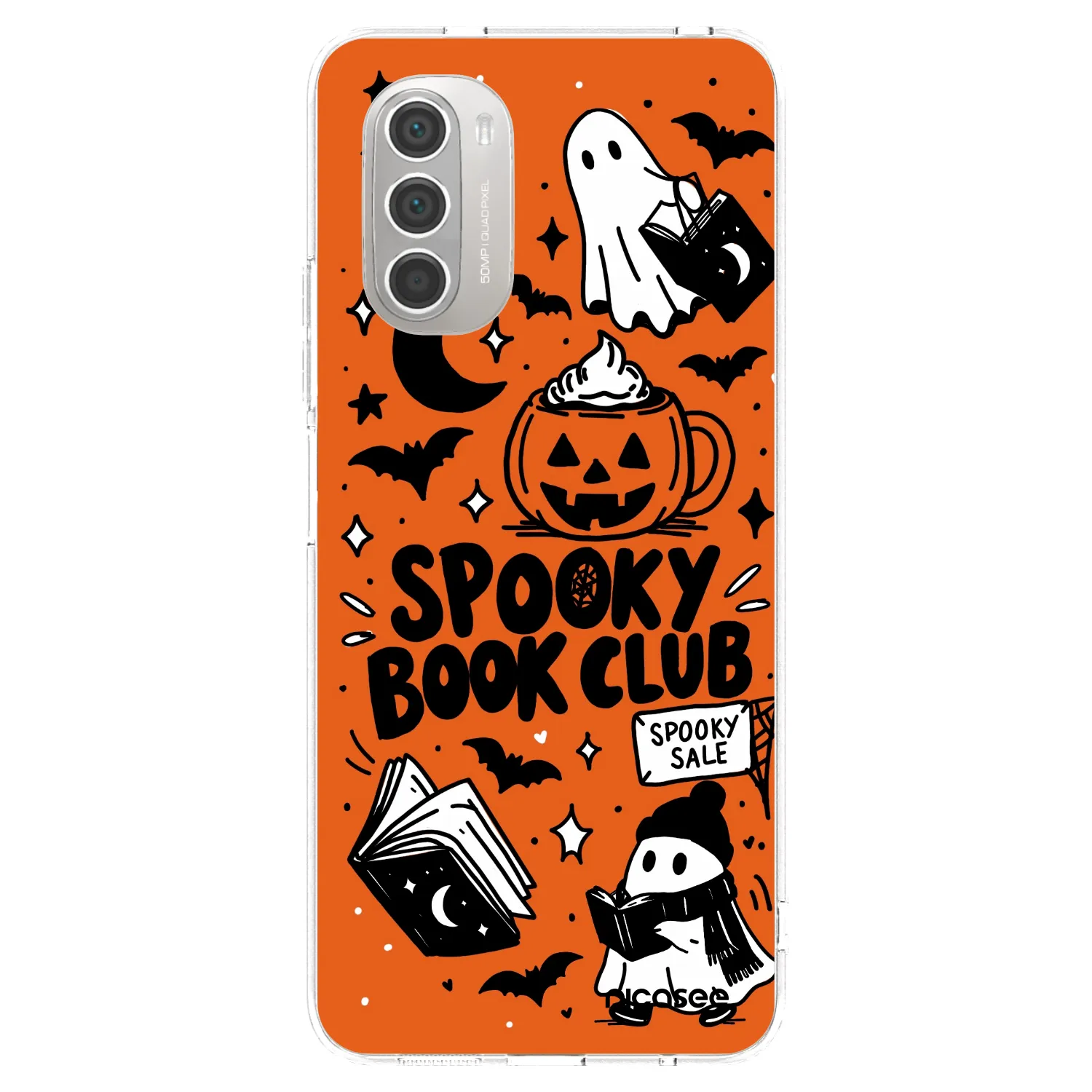 Picasee silikonový průhledný obal pro Motorola Moto G51 - Spooky book club