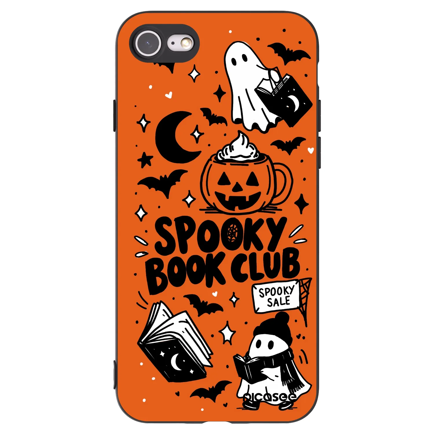 Picasee silikonový černý obal pro Apple iPhone 7 - Spooky book club