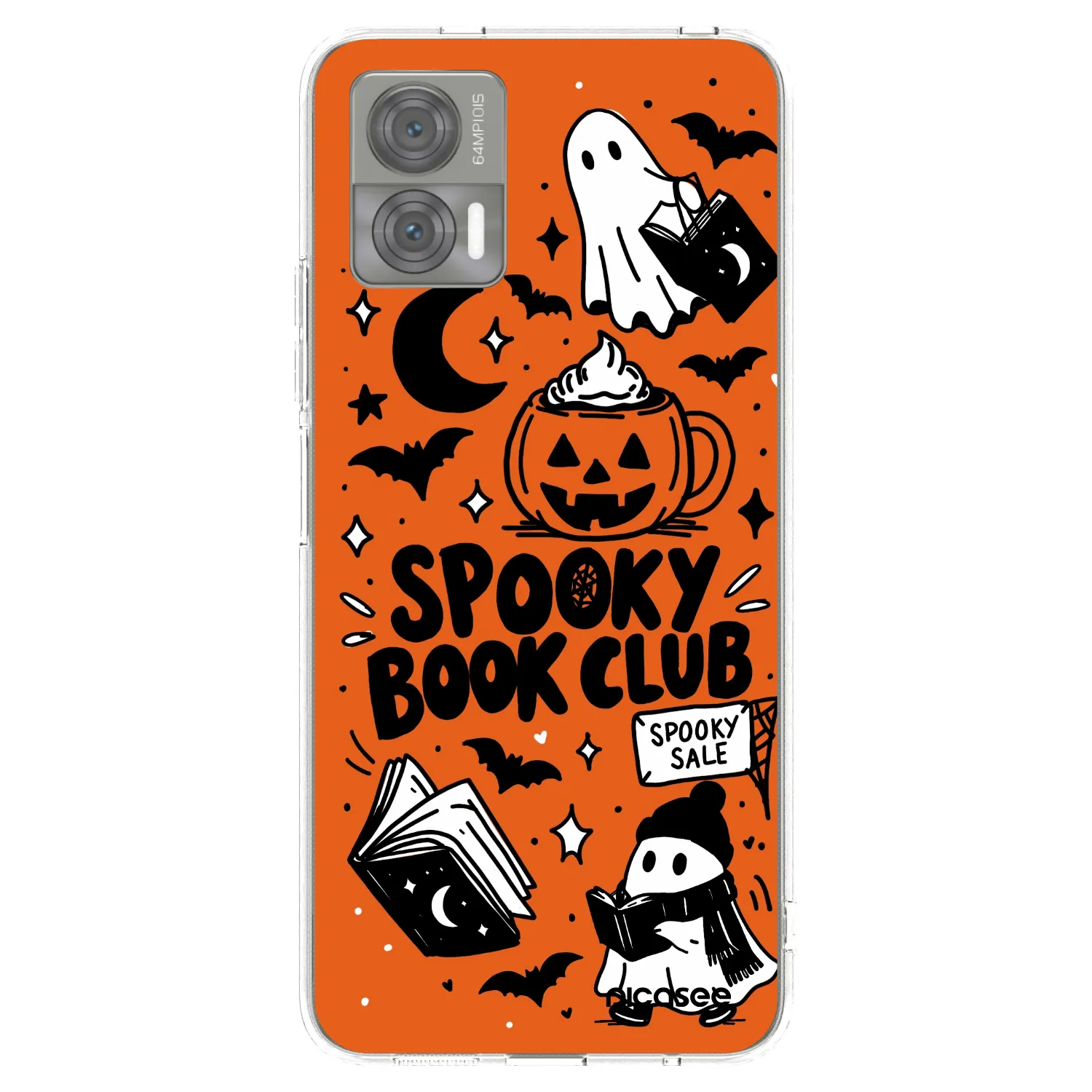 Picasee silikonový průhledný obal pro Motorola Edge 30 Neo - Spooky book club
