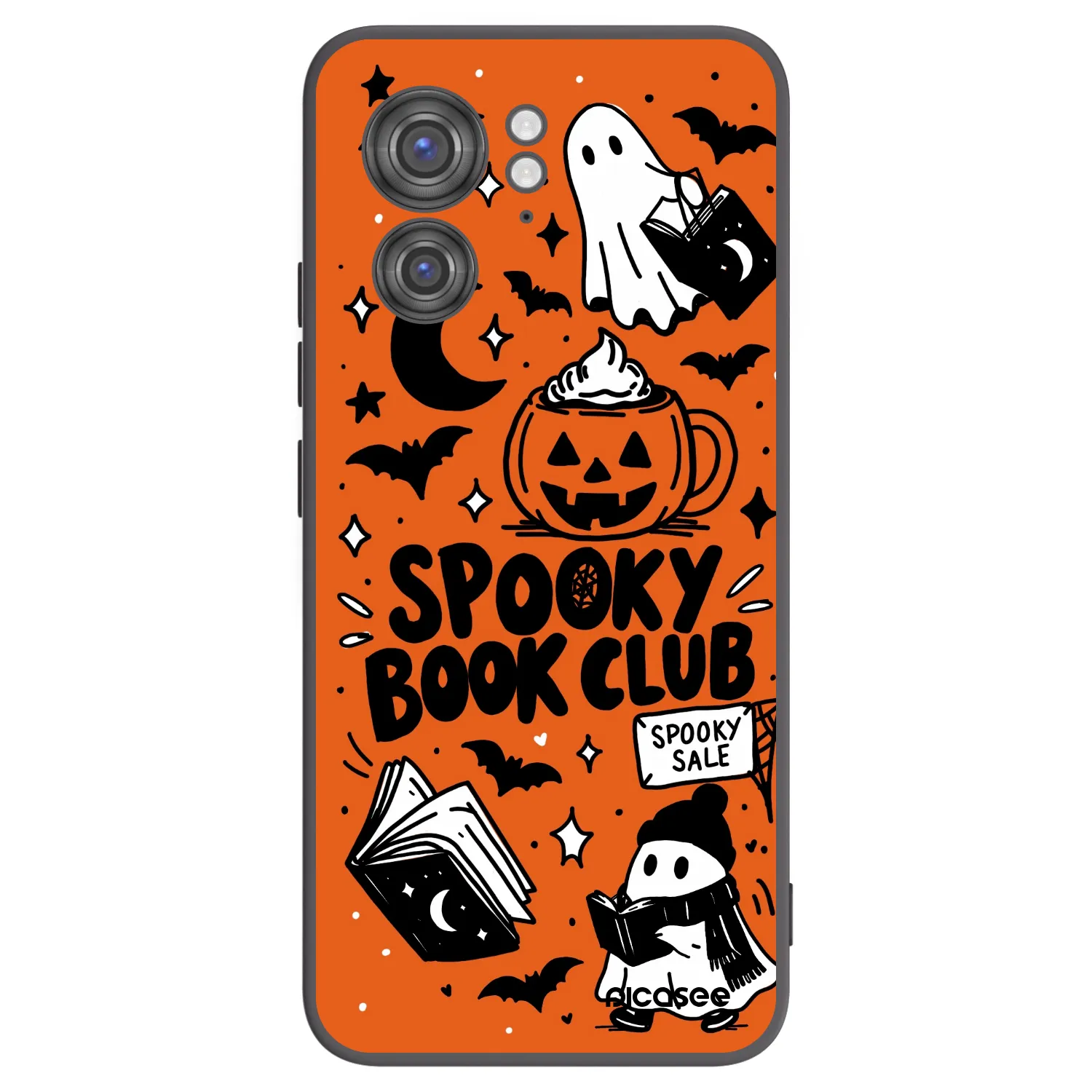 Picasee silikonový černý obal pro Motorola Edge 40 - Spooky book club
