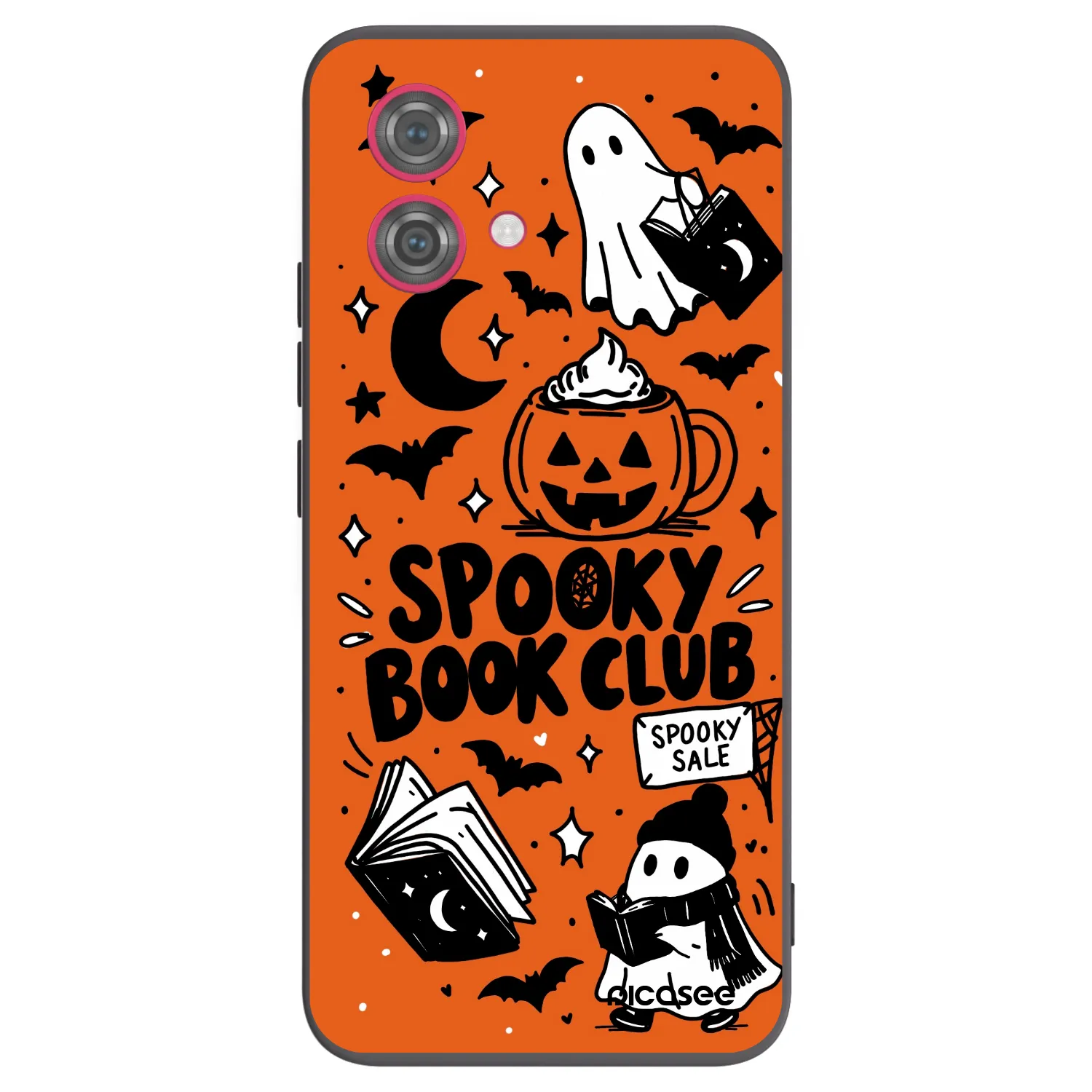 Picasee silikonový černý obal pro Motorola Moto G84 5G - Spooky book club