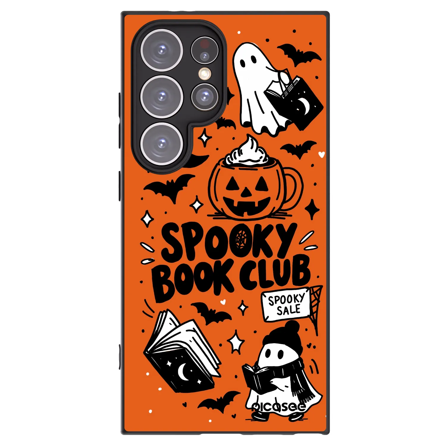 Picasee silikonový černý obal pro Samsung Galaxy S24 Ultra S928B 5G - Spooky book club