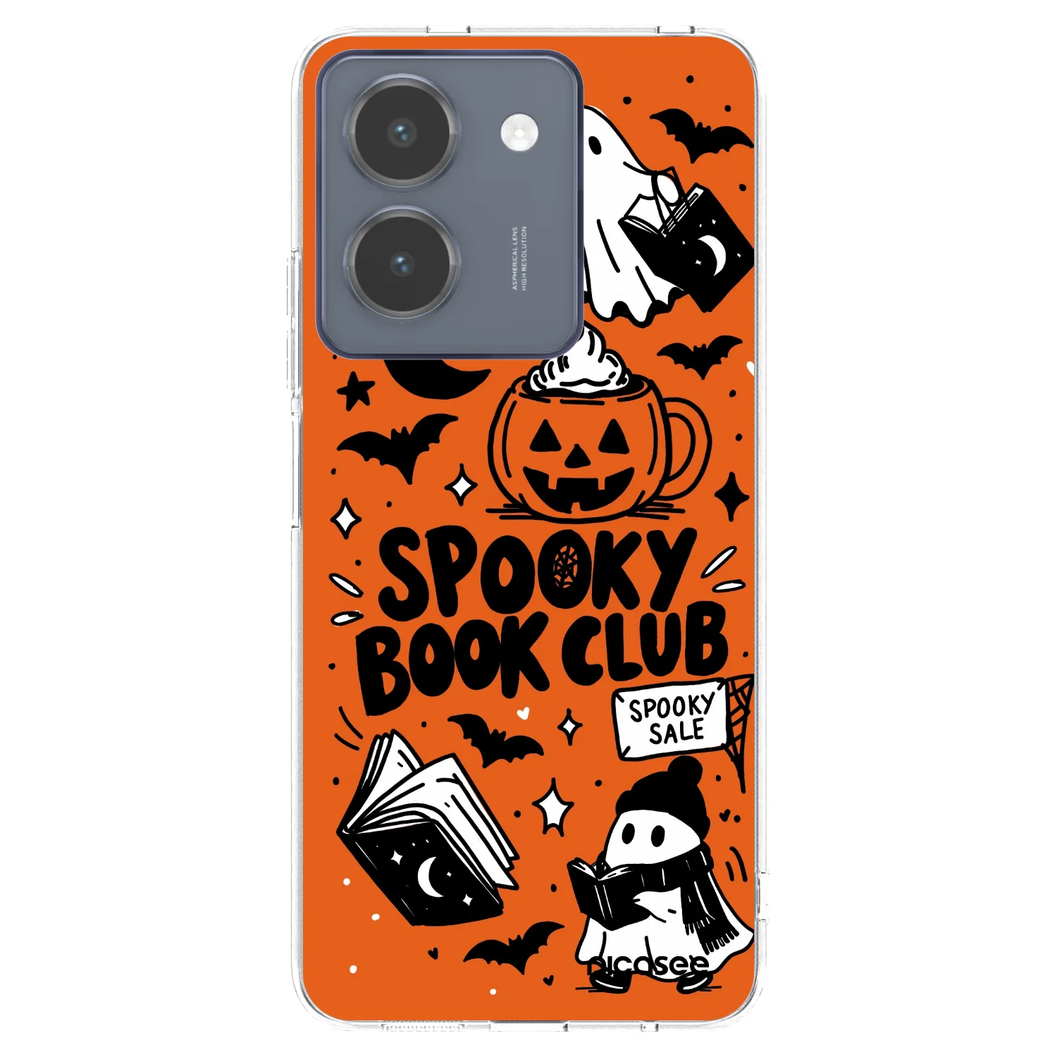 Picasee silikonový průhledný obal pro Vivo Y36 4G - Spooky book club