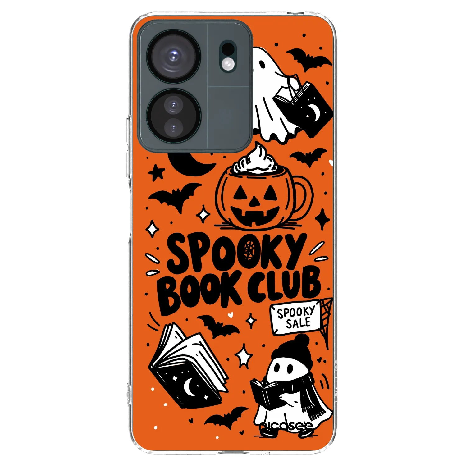 Picasee silikonový průhledný obal pro Xiaomi Redmi 13C 4G - Spooky book club