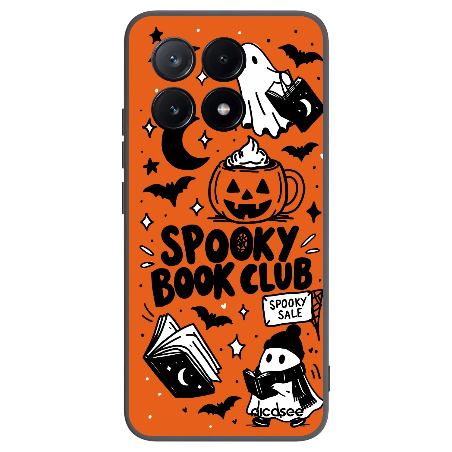 Picasee silikonový černý obal pro Xiaomi Poco X6 Pro - Spooky book club