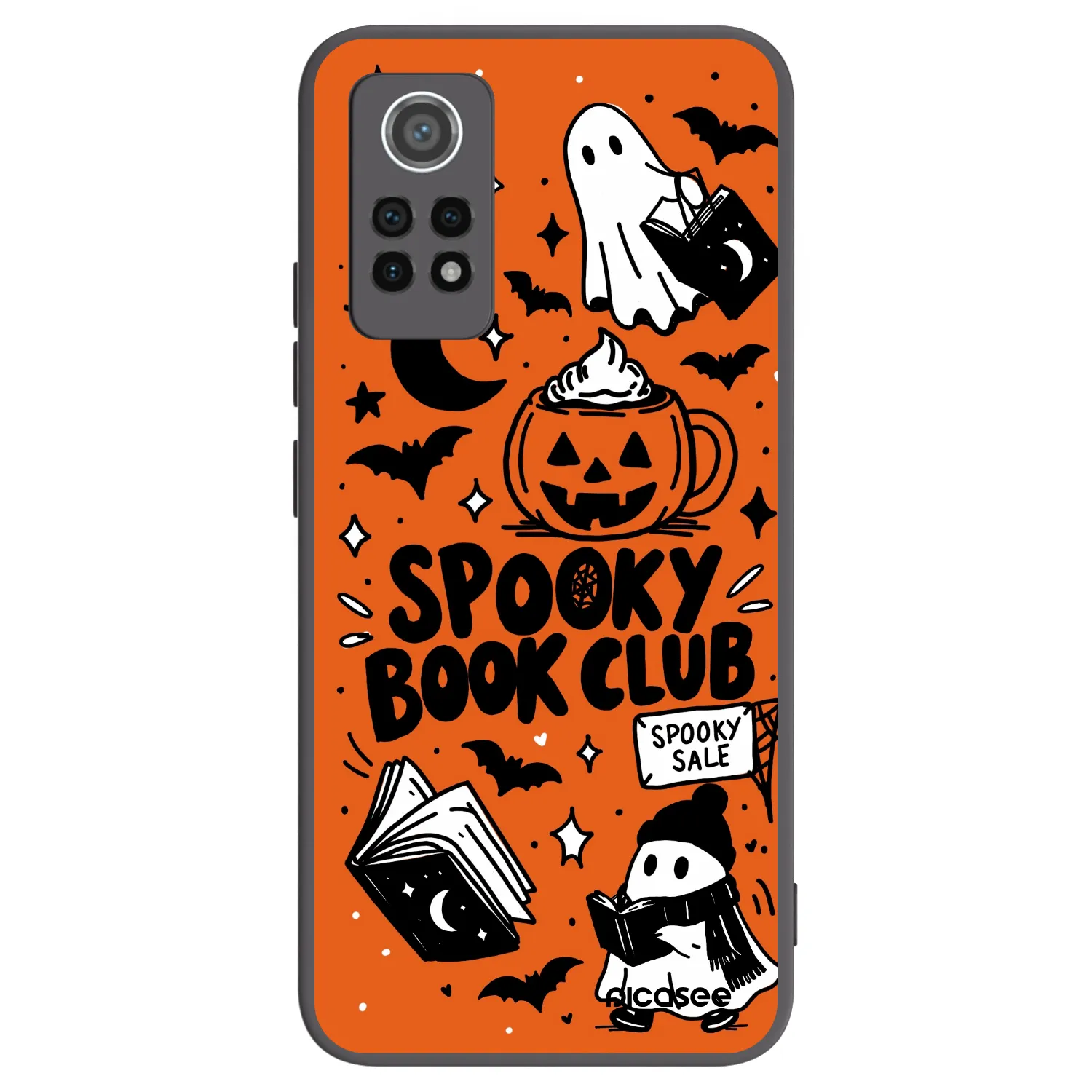 Picasee silikonový černý obal pro Xiaomi Redmi Note 12 Pro 4G - Spooky book club