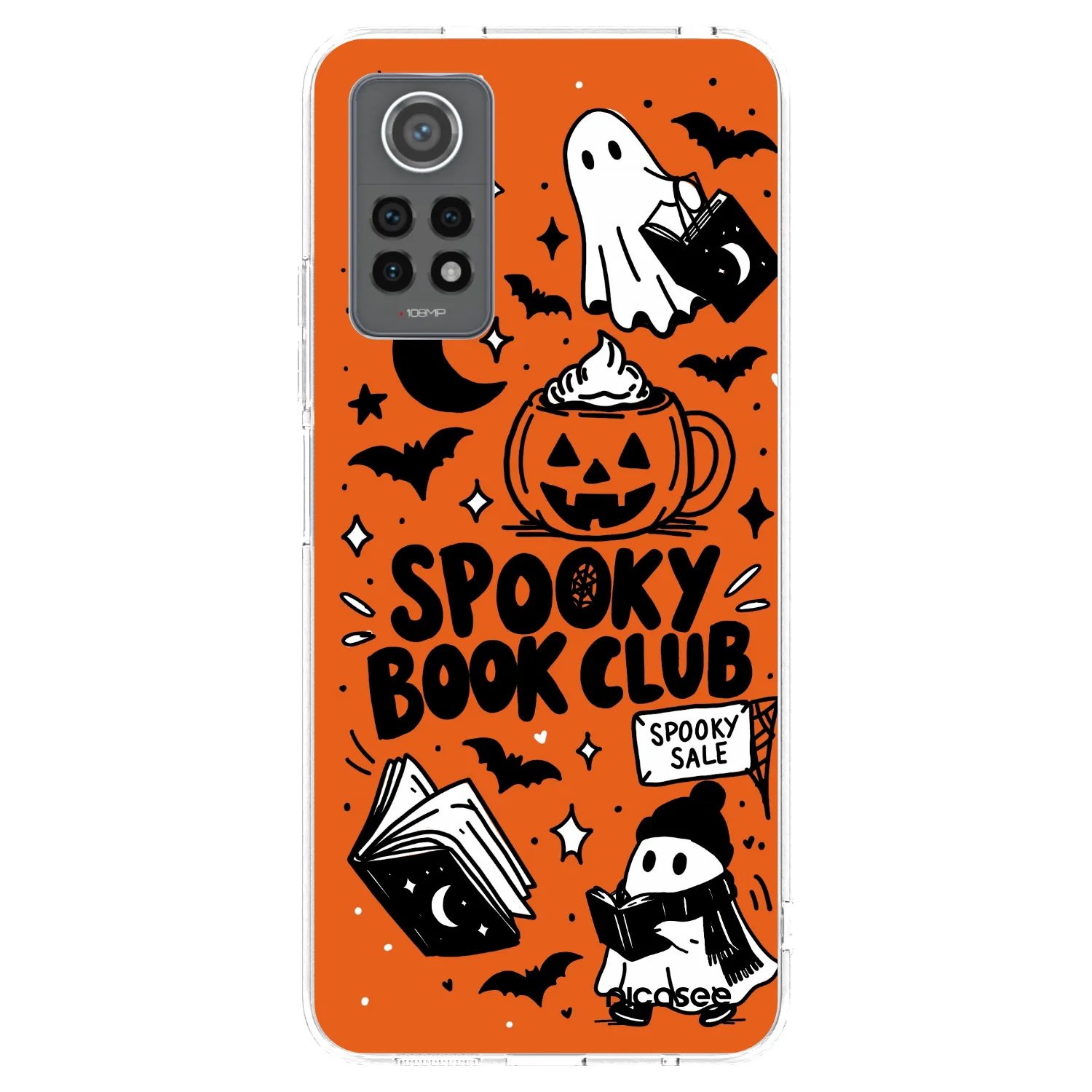 Picasee silikonový průhledný obal pro Xiaomi Redmi Note 12 Pro 4G - Spooky book club