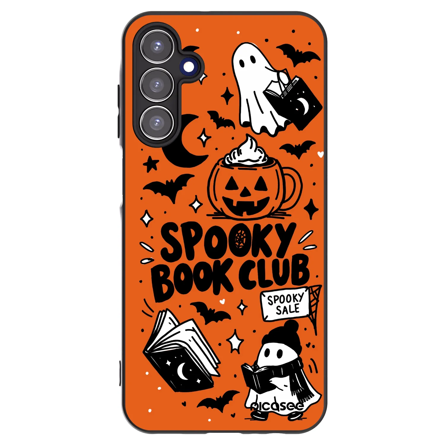Picasee silikonový černý obal pro Samsung Galaxy A15 A155F 4G - Spooky book club