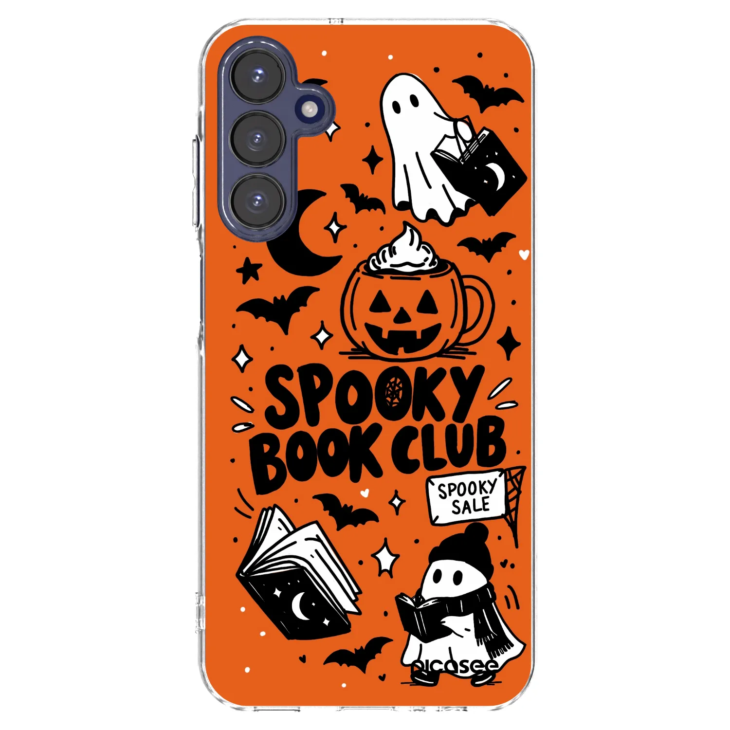 Picasee silikonový průhledný obal pro Samsung Galaxy A15 A155F 4G - Spooky book club