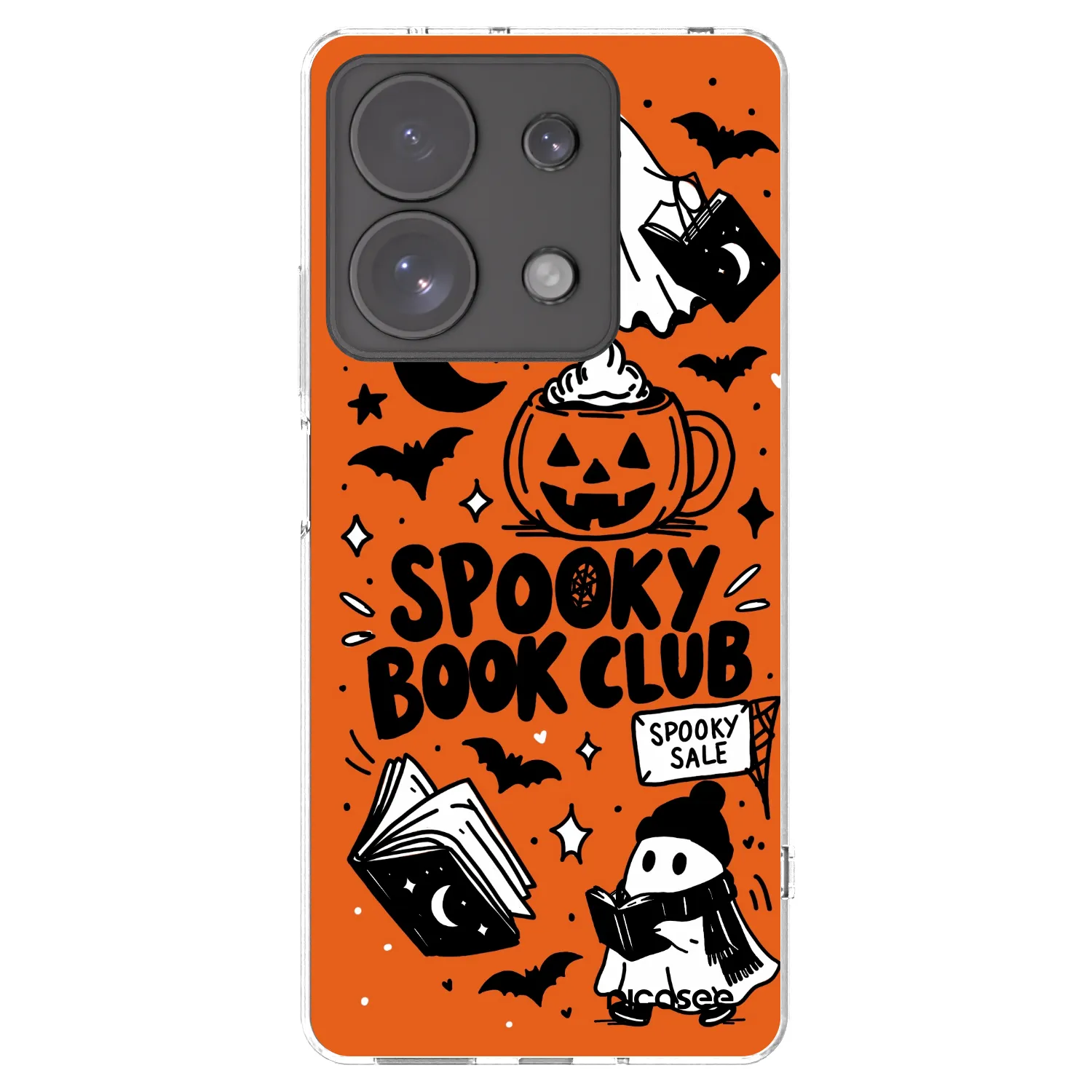 Picasee silikonový průhledný obal pro Xiaomi Redmi Note 13 Pro 4G - Spooky book club