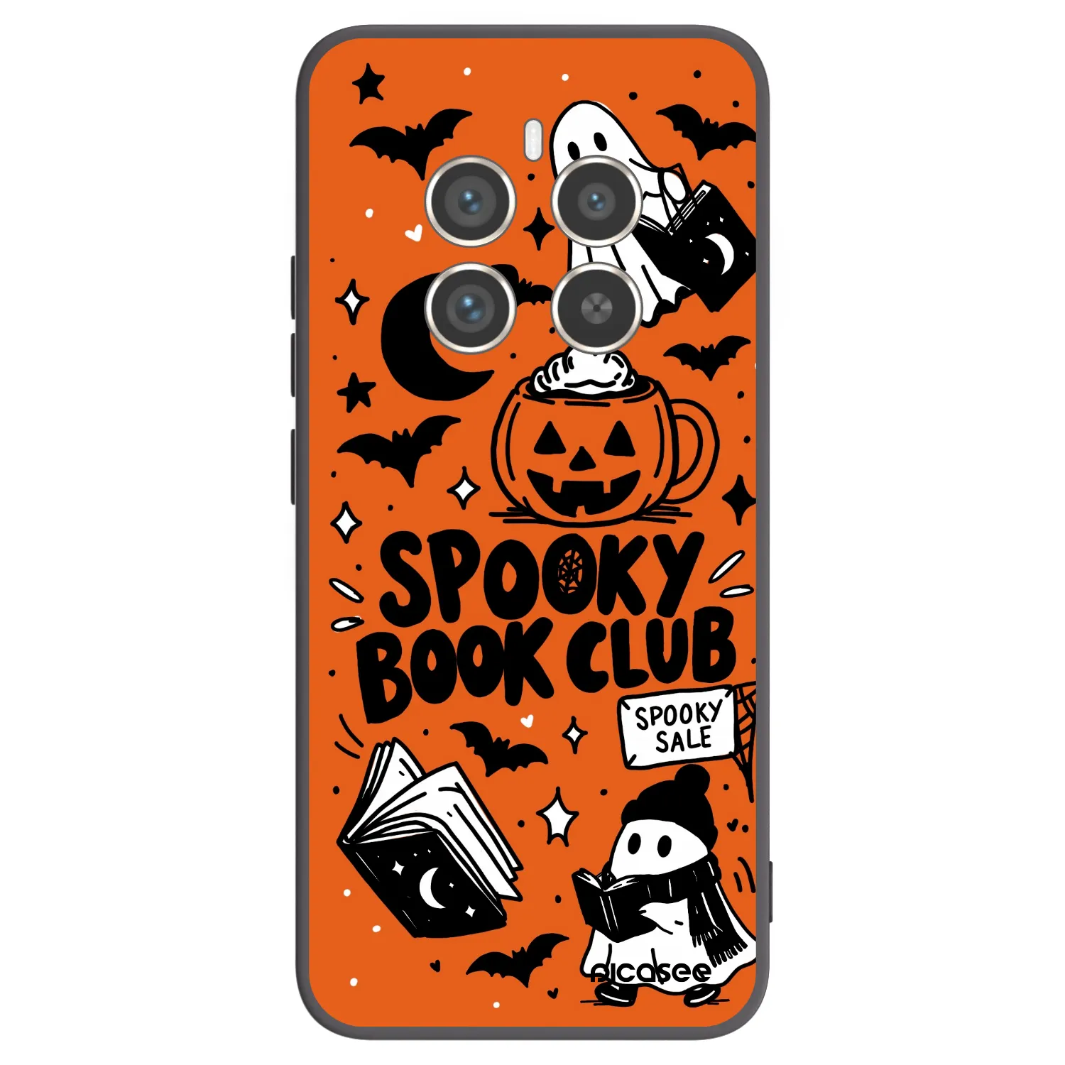 Picasee silikonový černý obal pro Realme 12 Pro 5G - Spooky book club