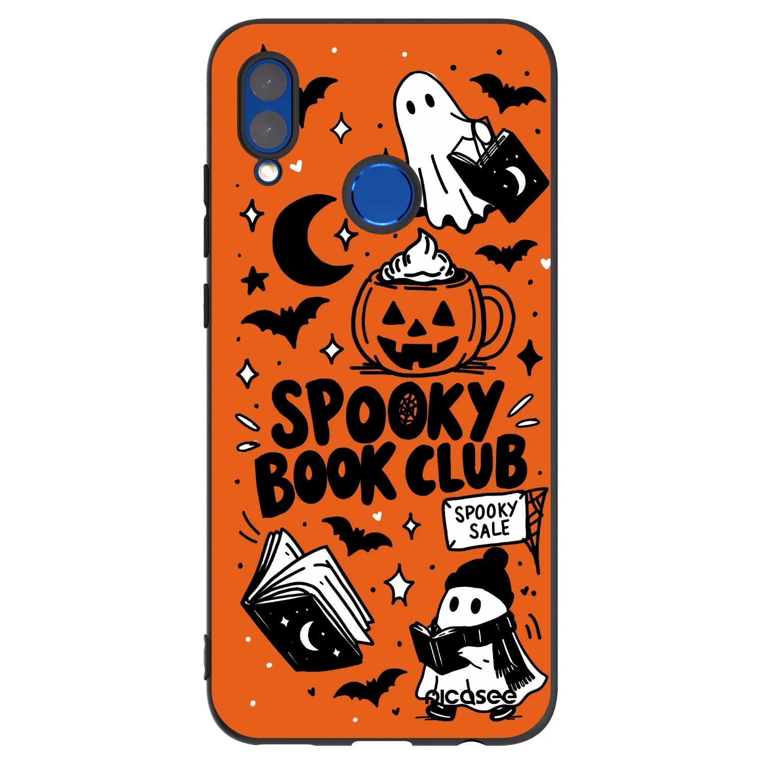 Picasee silikonový černý obal pro Huawei P Smart 2019 - Spooky book club