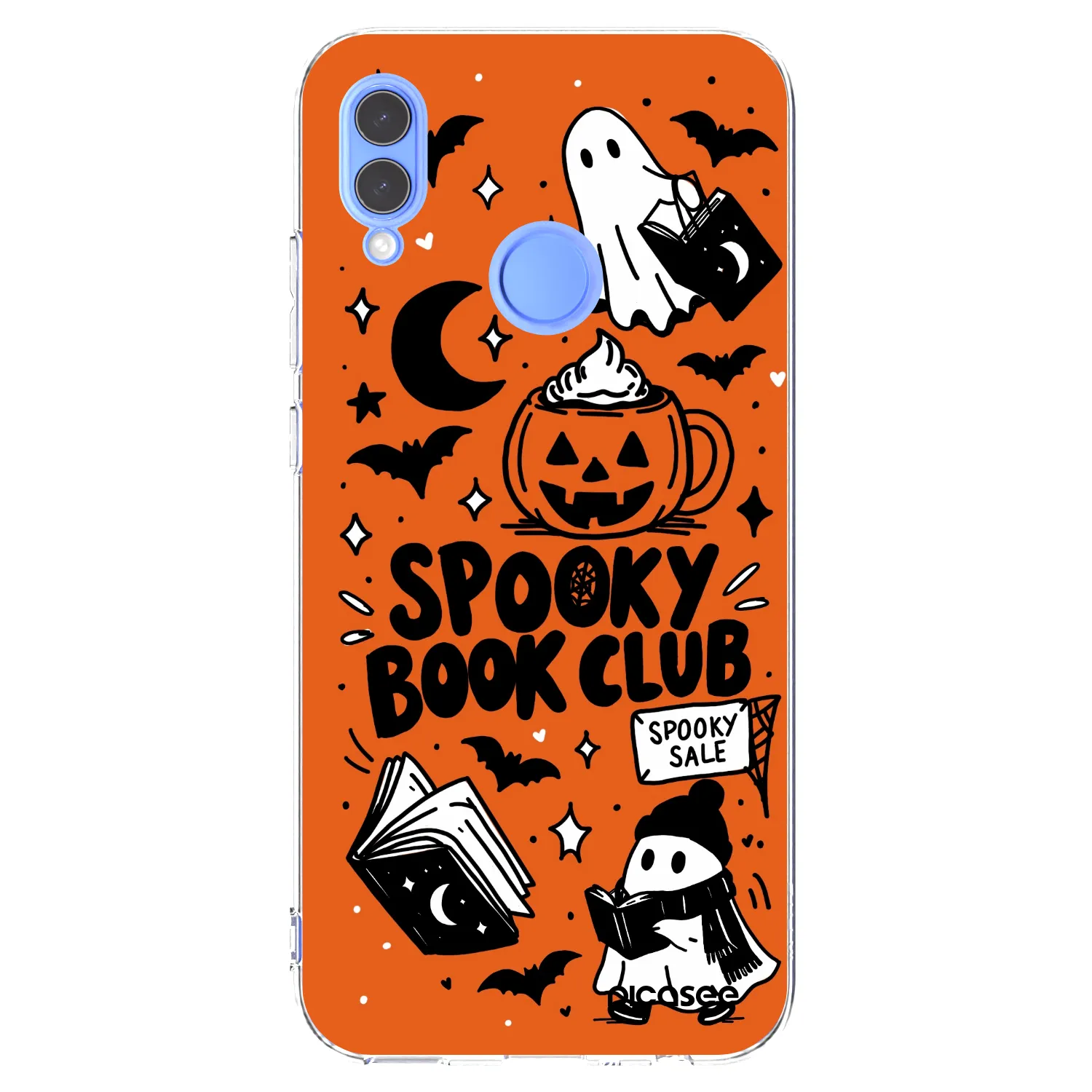 Picasee silikonový průhledný obal pro Huawei P Smart 2019 - Spooky book club