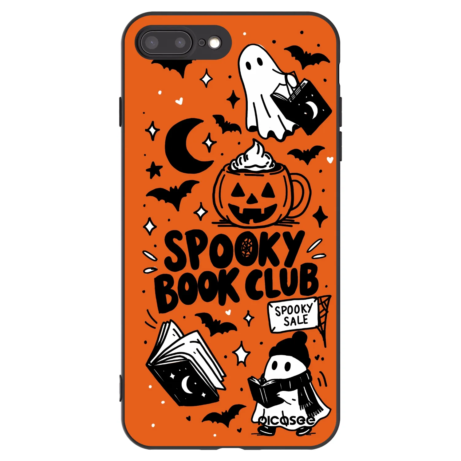 Picasee silikonový černý obal pro Apple iPhone 7 Plus - Spooky book club