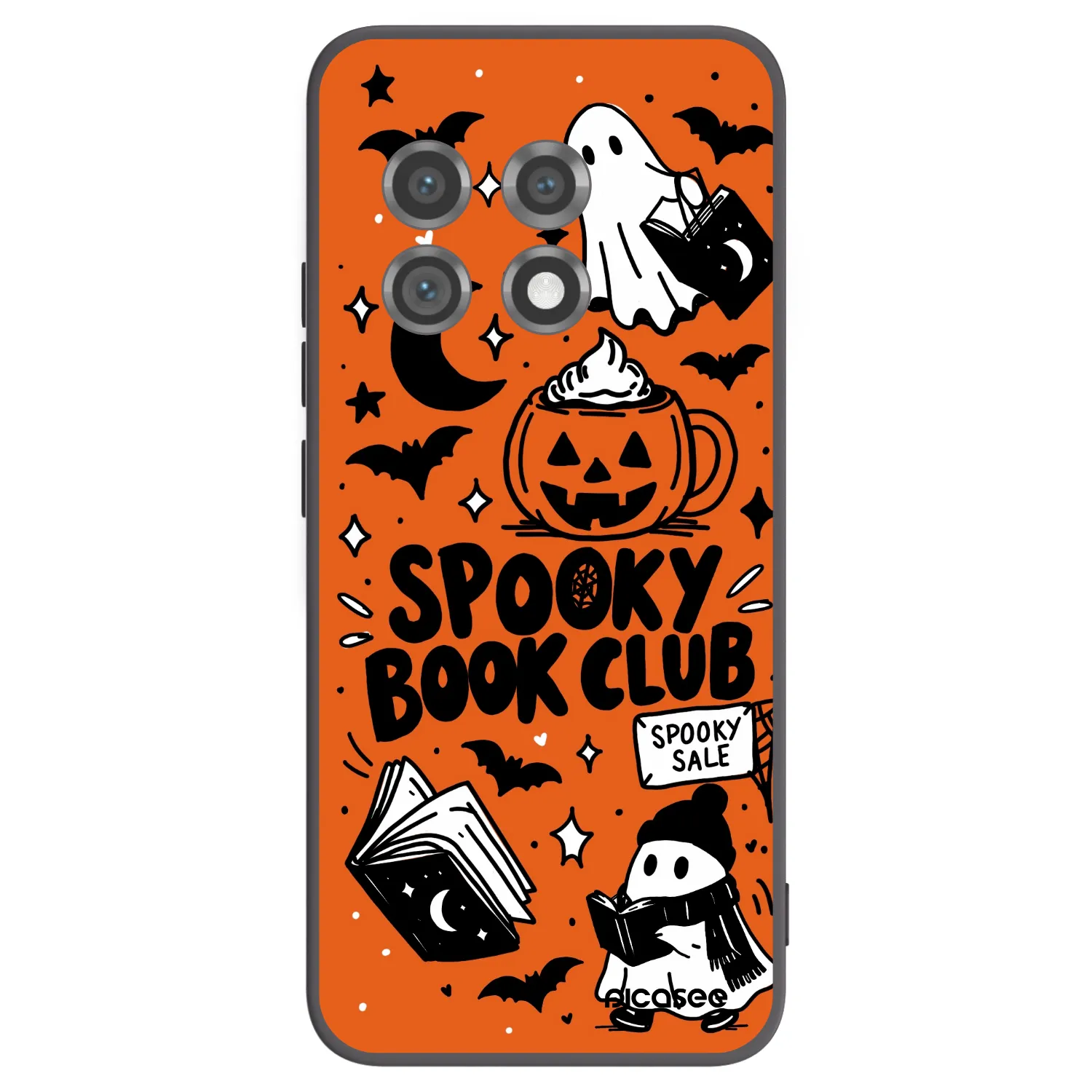 Picasee silikonový černý obal pro OnePlus 11 5G - Spooky book club
