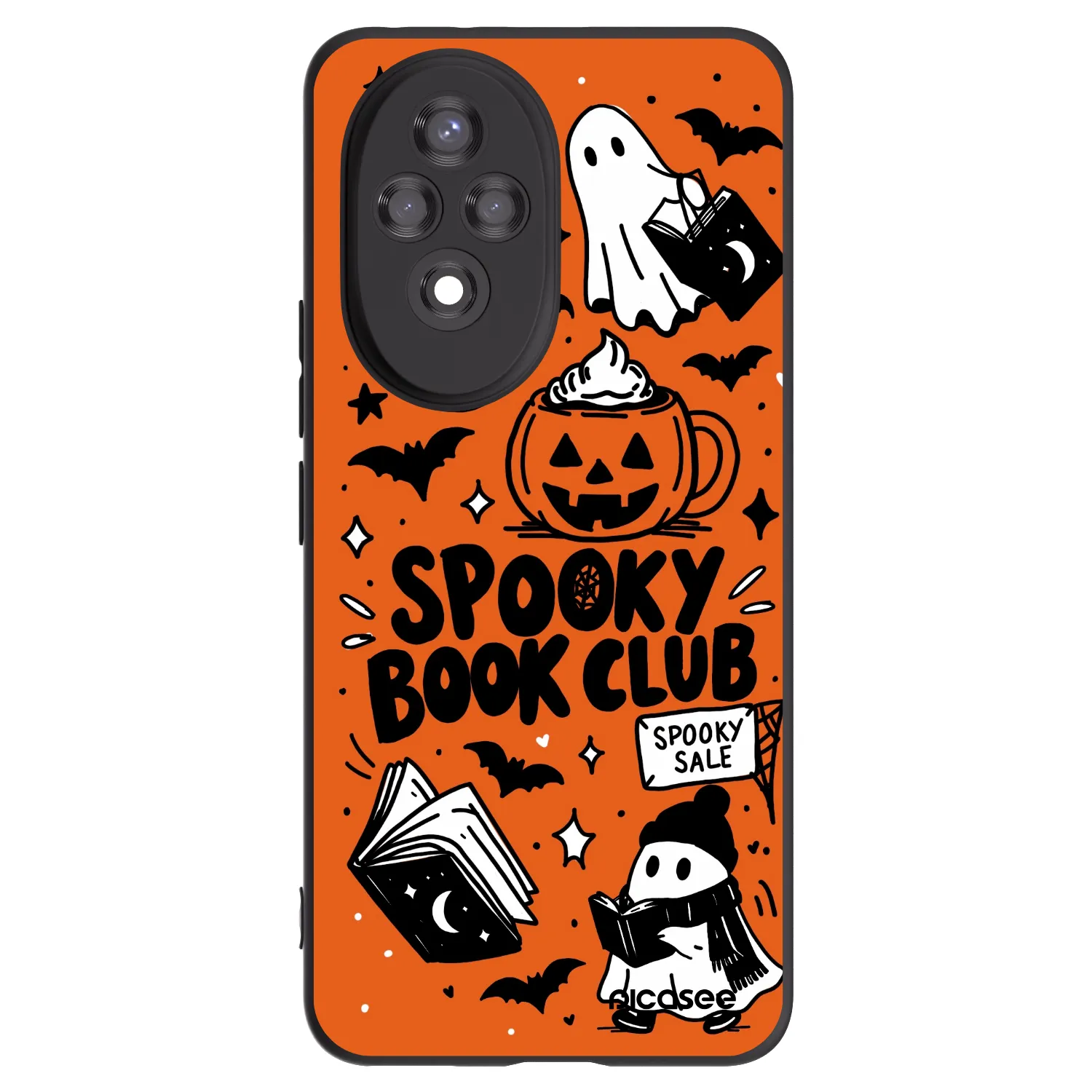 Picasee silikonový černý obal pro Honor 200 Pro 5G - Spooky book club